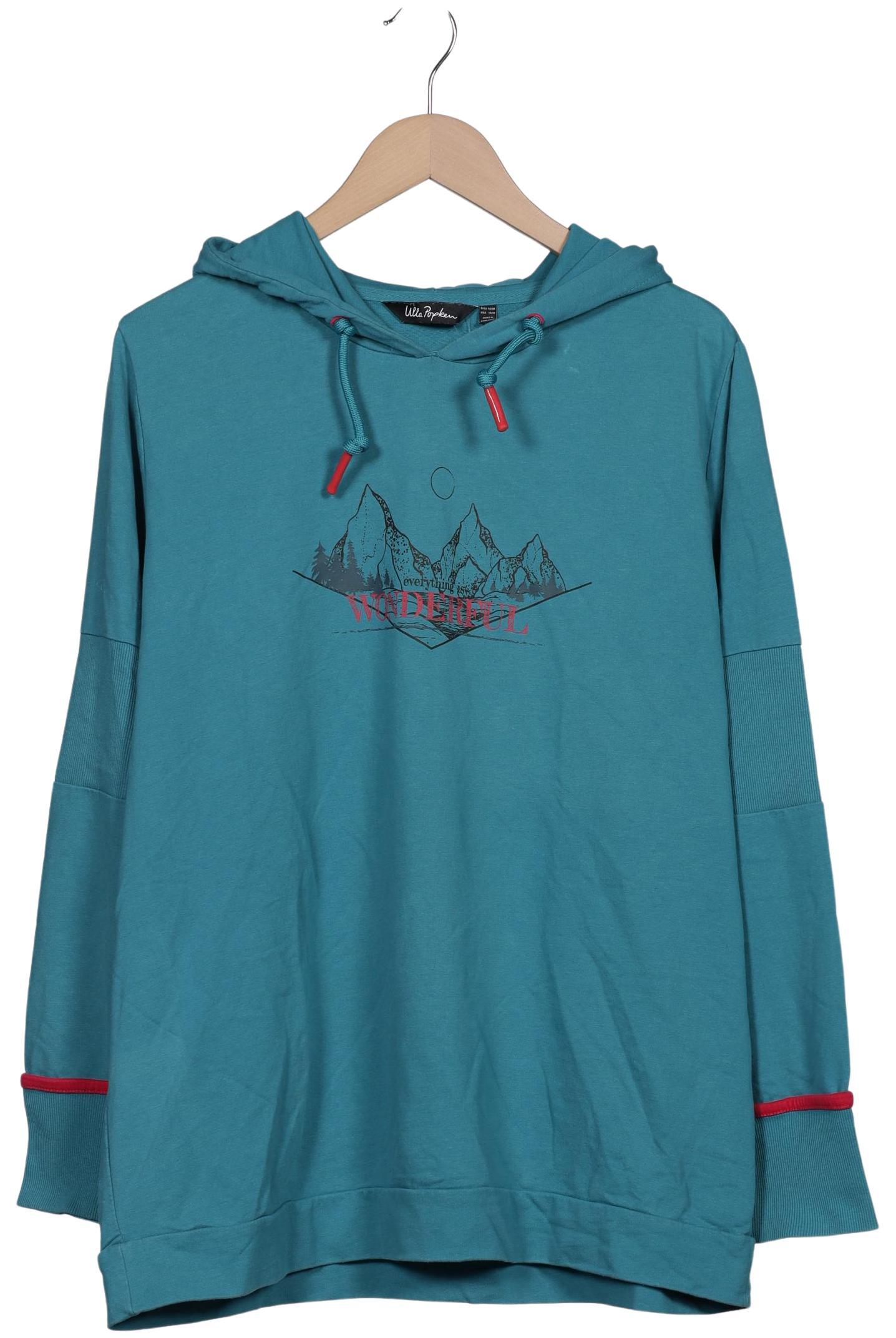 

Ulla Popken Damen Kapuzenpullover, türkis, Gr. 46