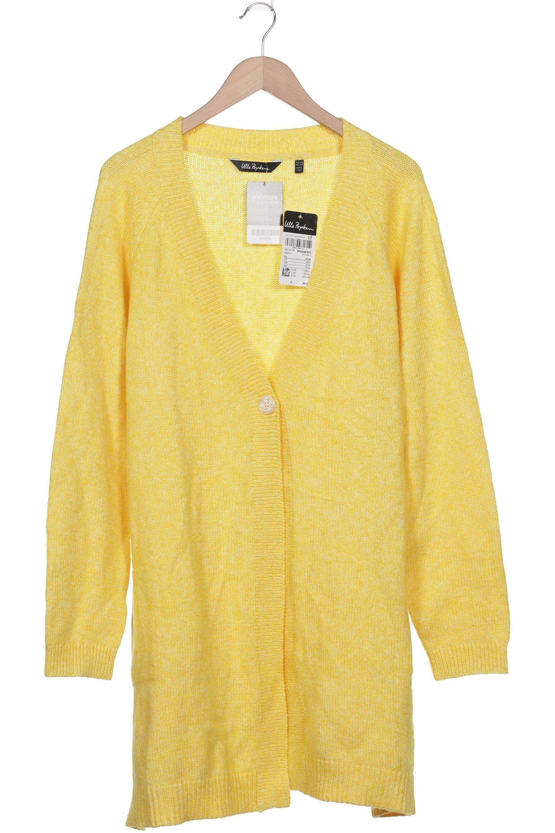 

Ulla Popken Damen Strickjacke, gelb, Gr. 46