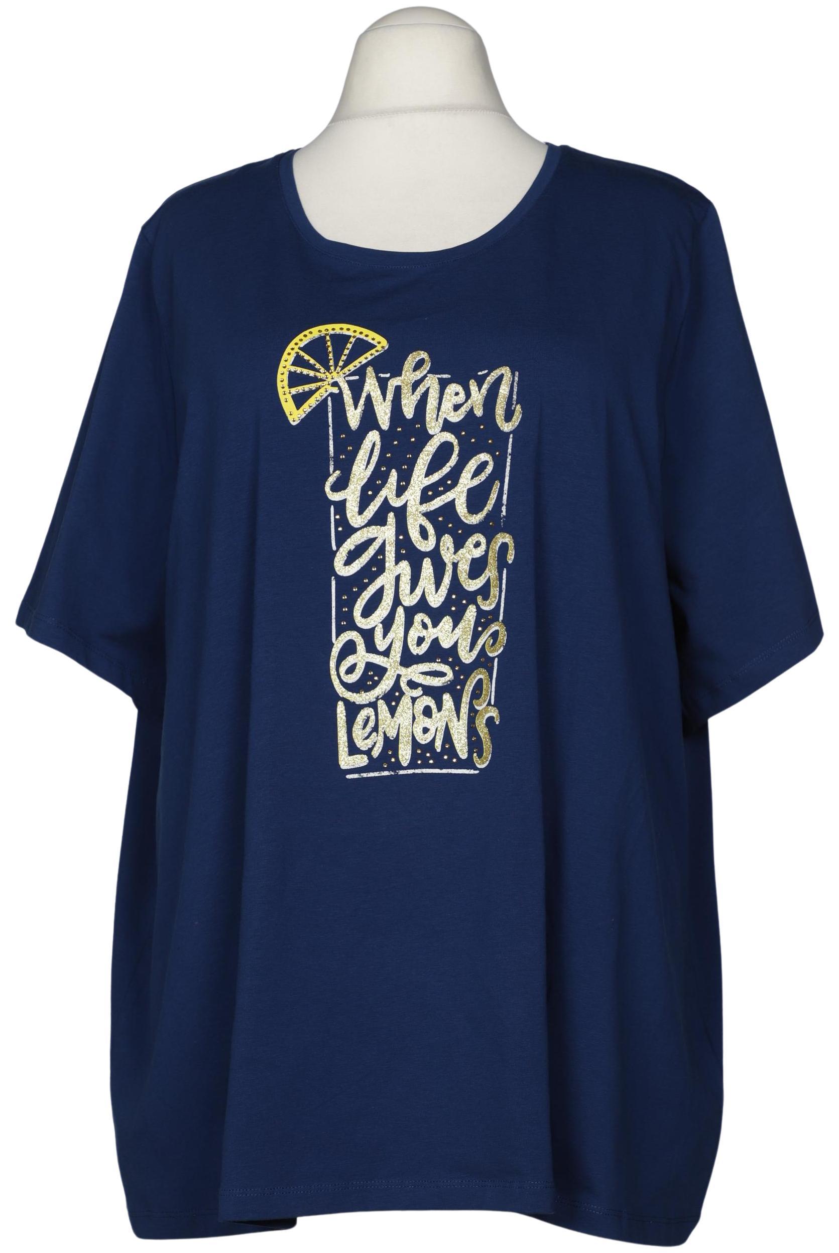 

Ulla Popken Damen T-Shirt, blau, Gr. 58
