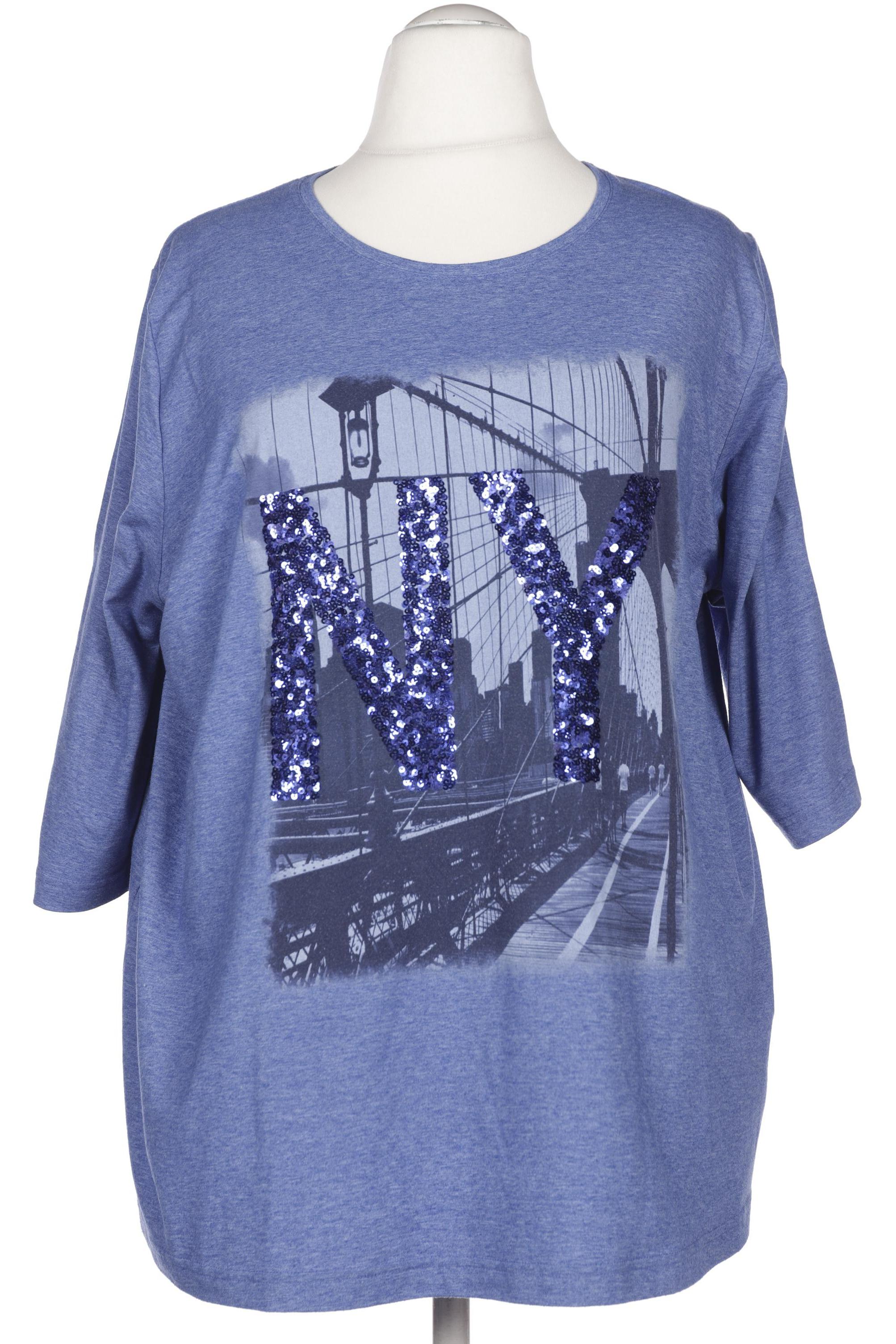 

Ulla Popken Damen Langarmshirt, blau, Gr. 54