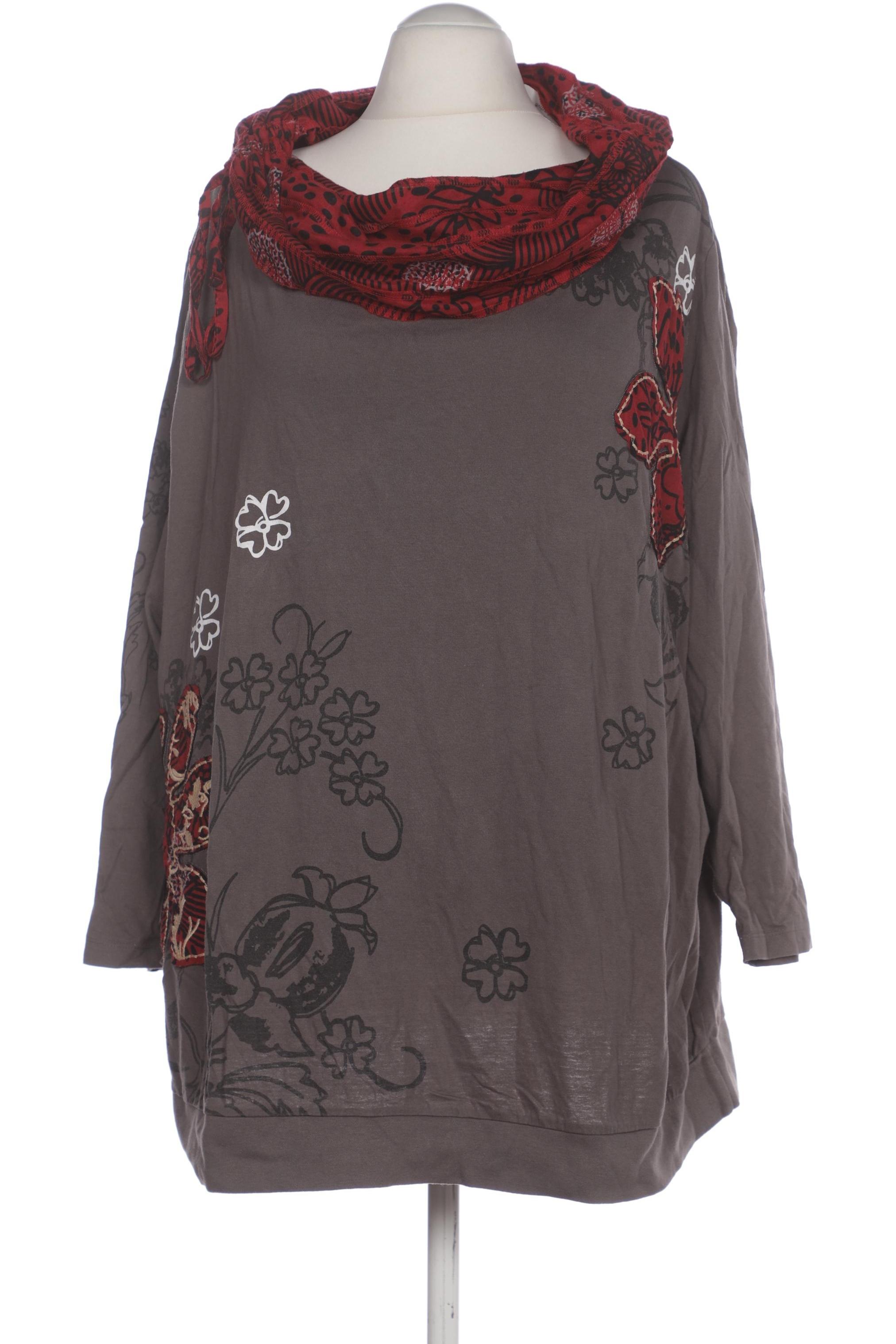 

Ulla Popken Damen Langarmshirt, grau, Gr. 56