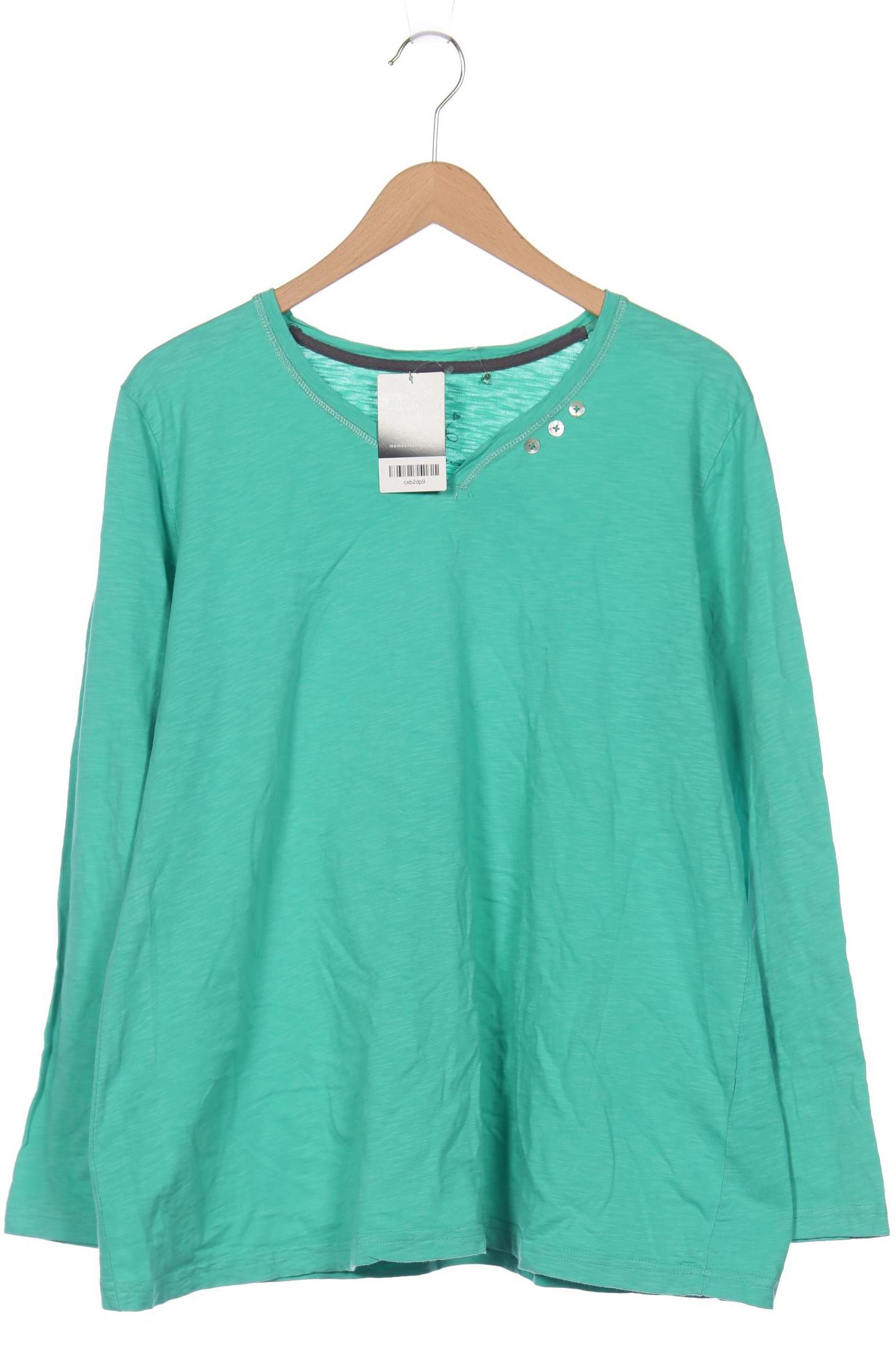 

Ulla Popken Damen Langarmshirt, türkis, Gr. 46