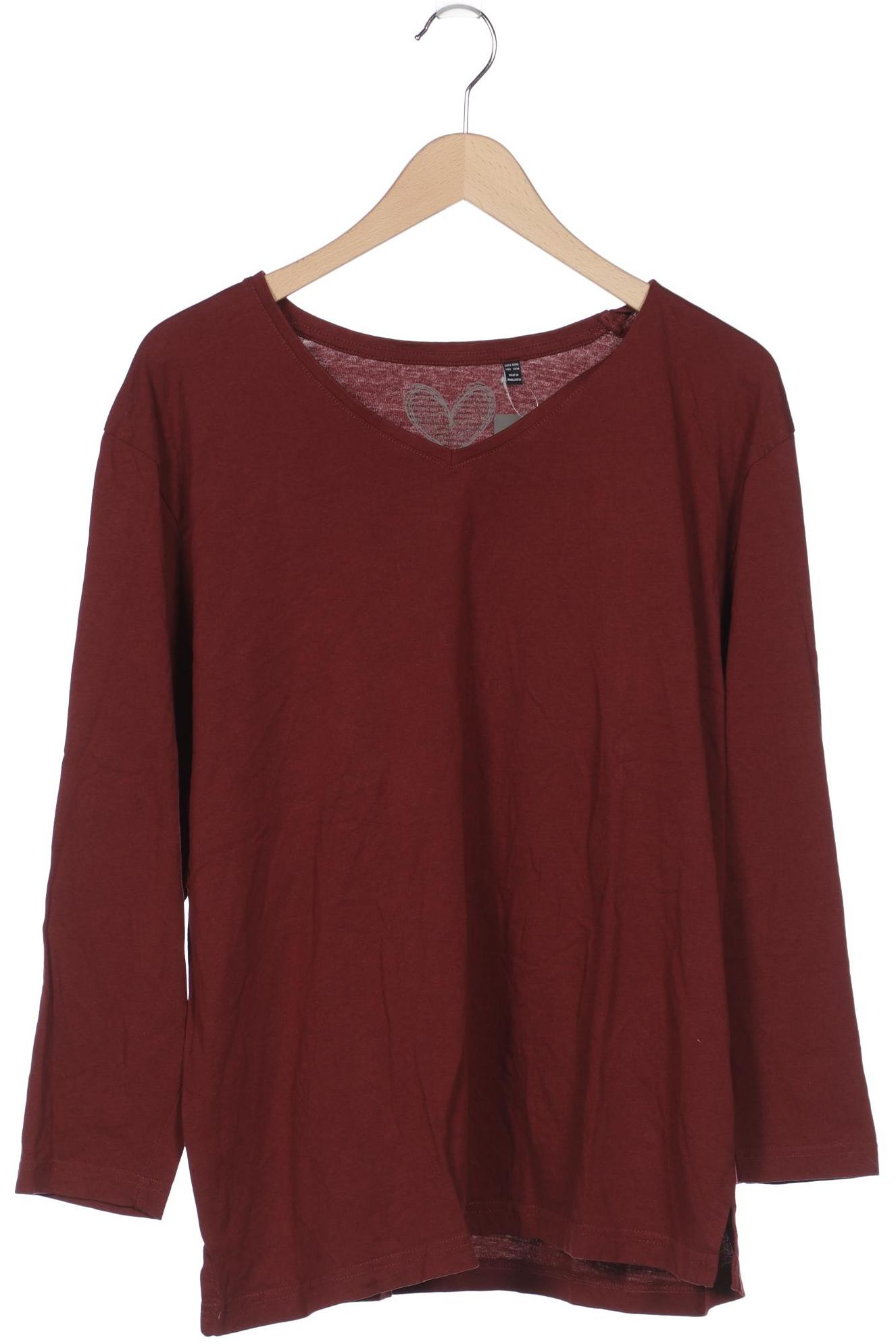 

Ulla Popken Damen Langarmshirt, bordeaux