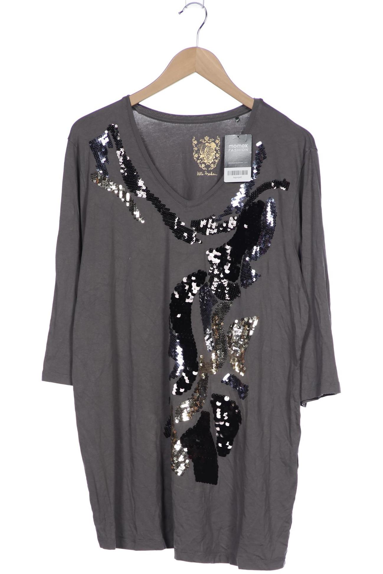 

Ulla Popken Damen Langarmshirt, grau, Gr. 46