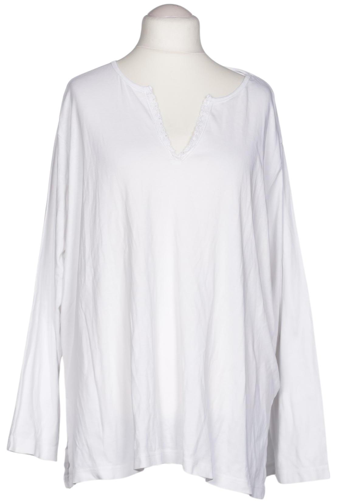 

Ulla Popken Damen Langarmshirt, weiß, Gr. 58