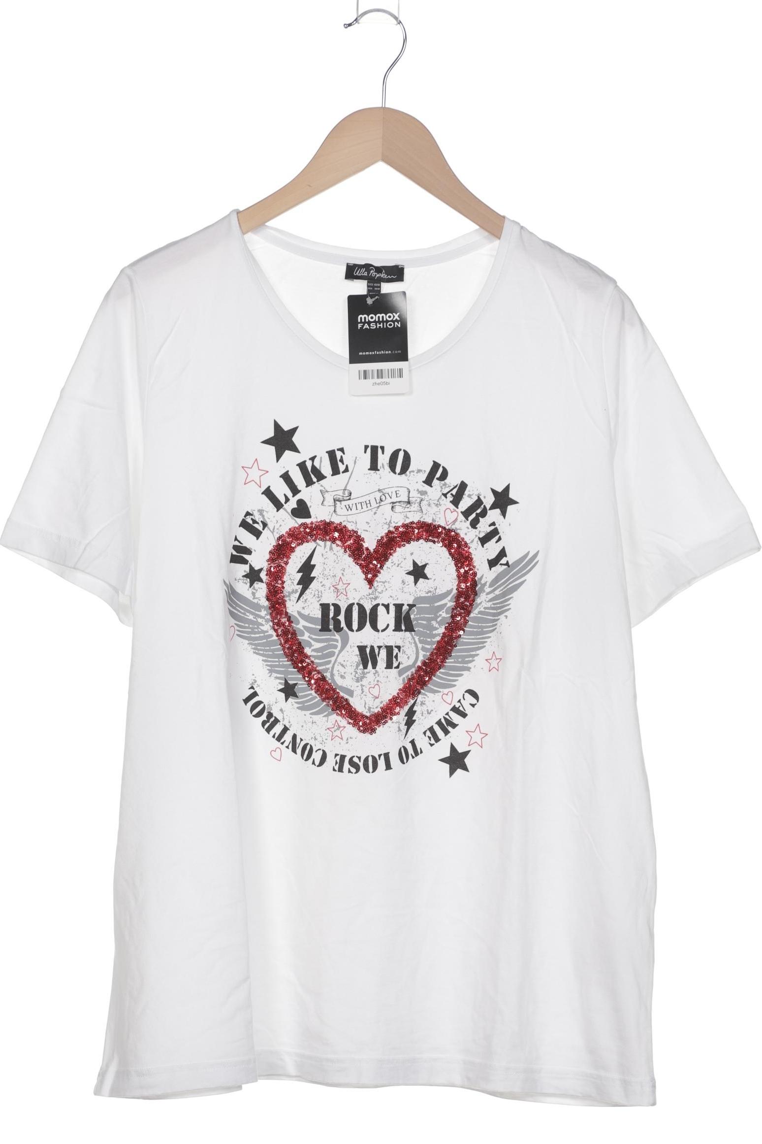 

Ulla Popken Damen T-Shirt, weiß, Gr. 46