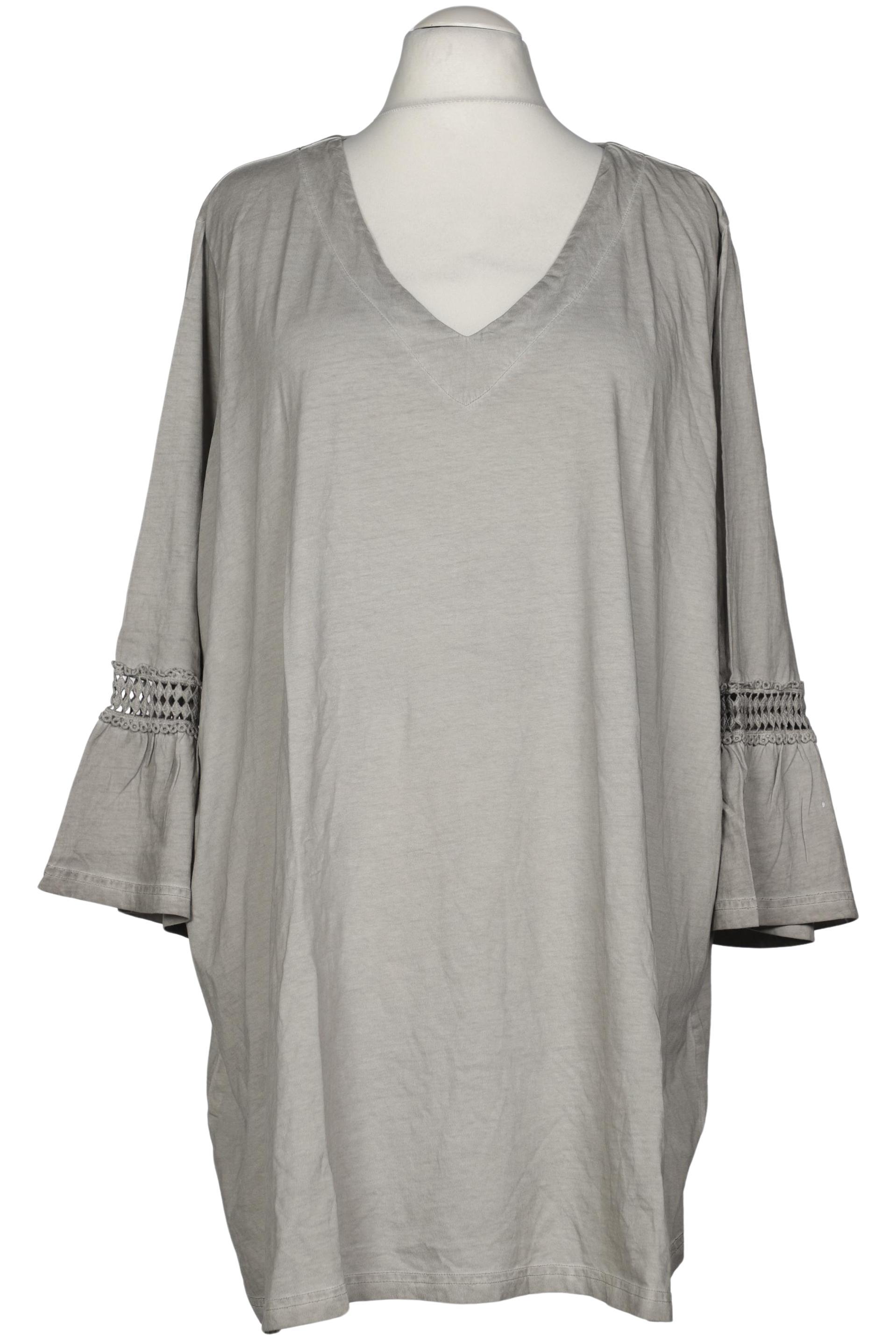 

Ulla Popken Damen Langarmshirt, grau, Gr. 58