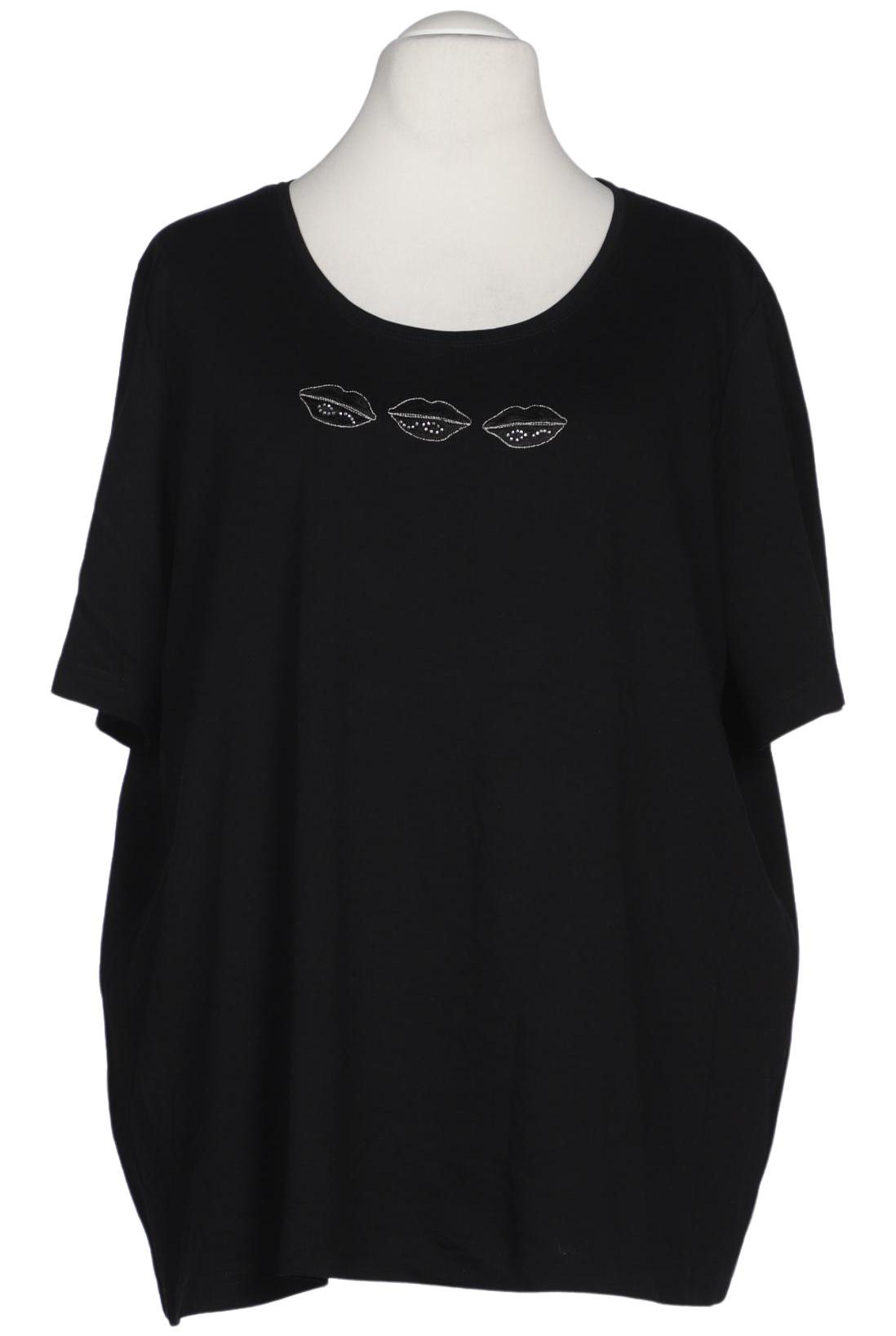 

Ulla Popken Damen T-Shirt, schwarz, Gr. 52