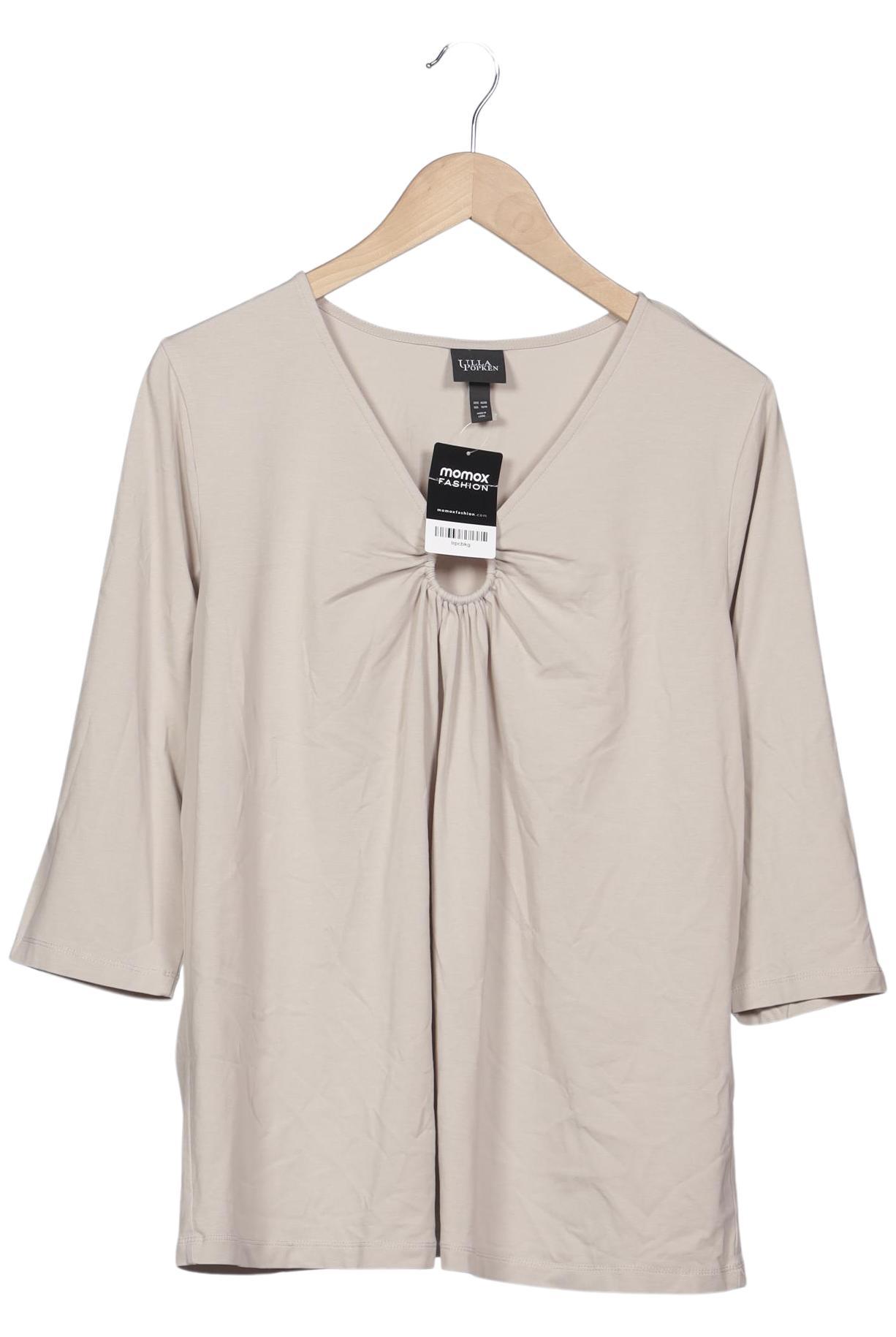 

Ulla Popken Damen Langarmshirt, beige, Gr. 46