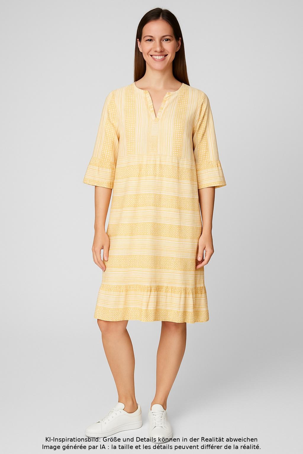 

Ulla Popken Damen Kleid, gelb, Gr. 42