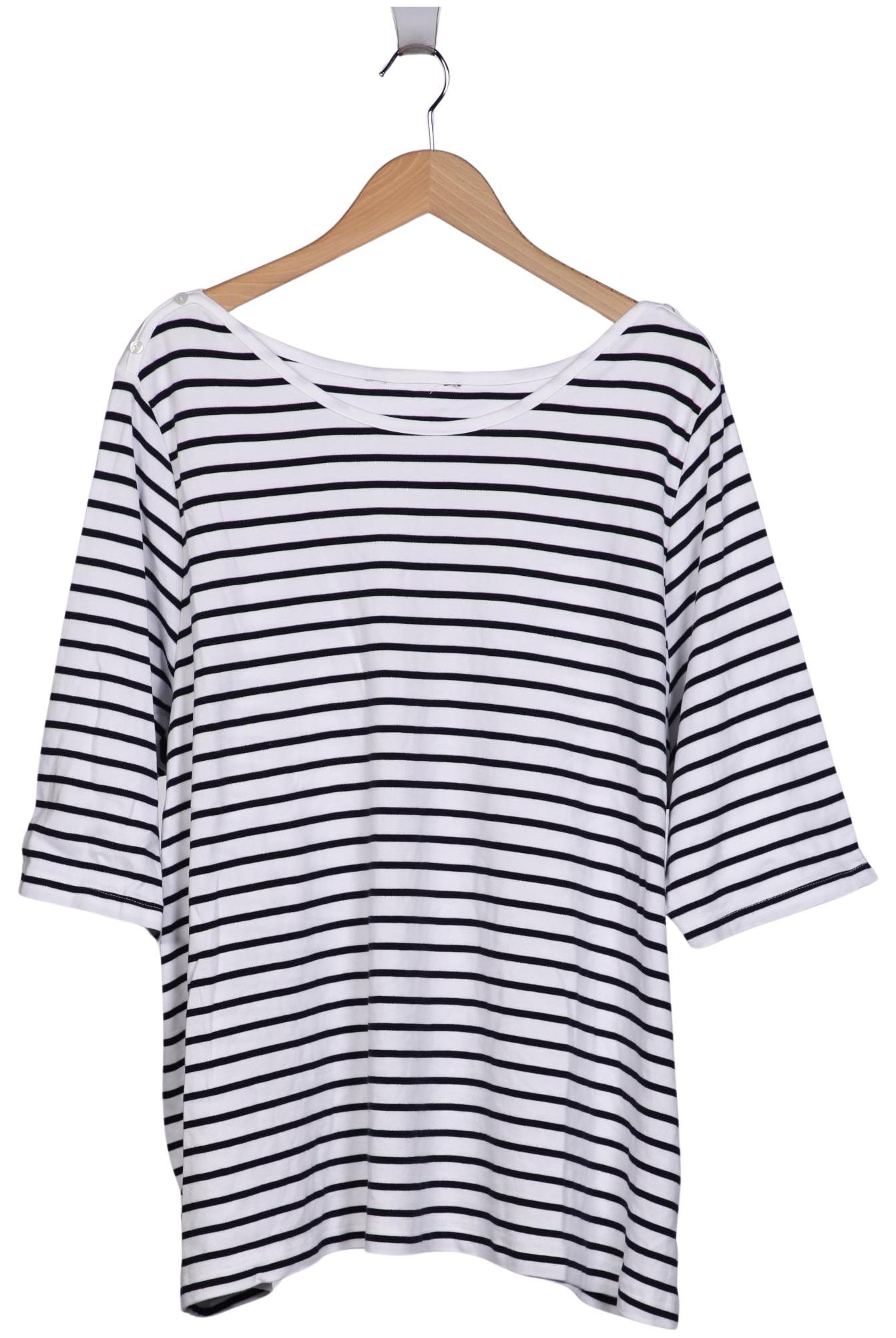 

Ulla Popken Damen Langarmshirt, weiß, Gr. 56