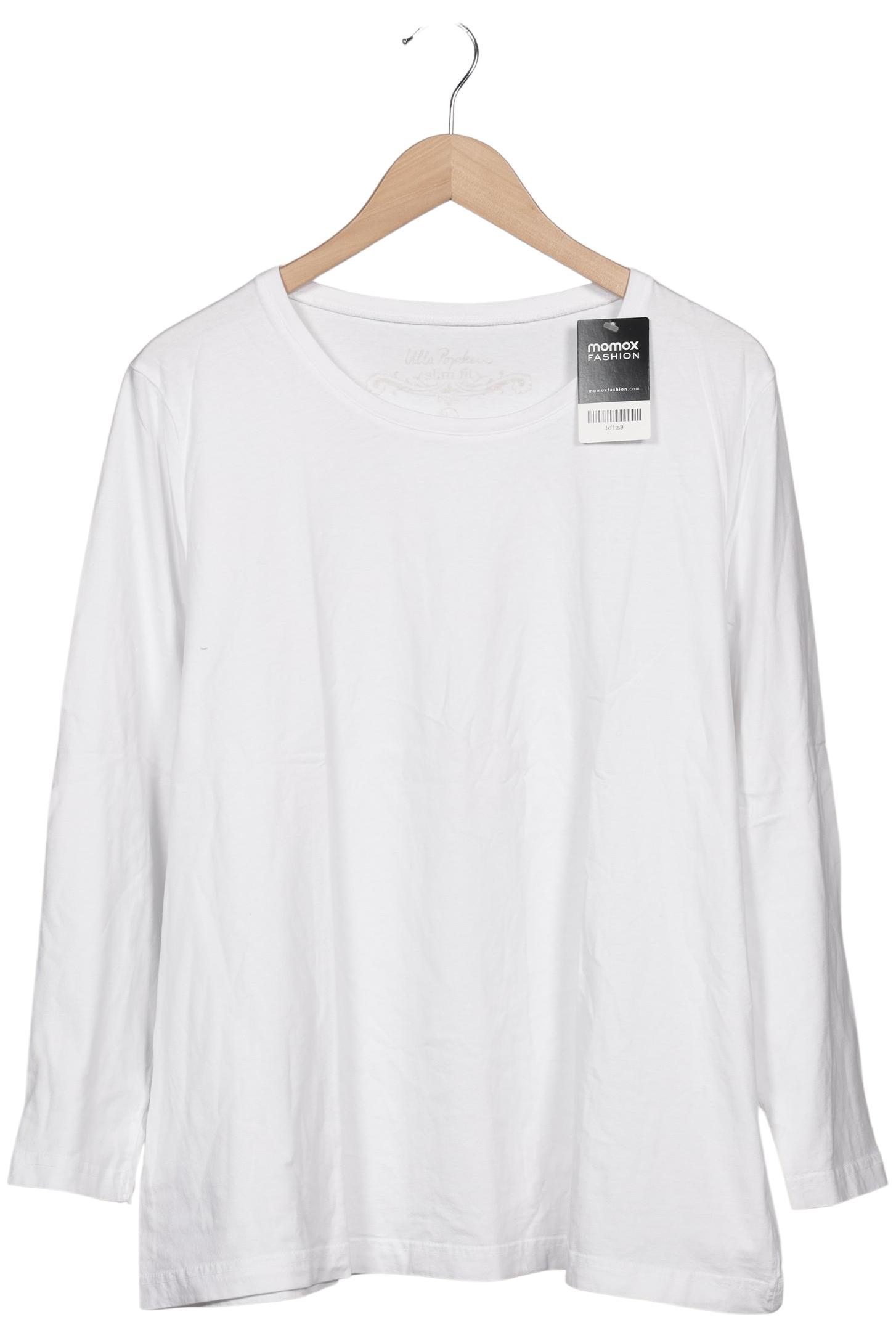 

Ulla Popken Damen Langarmshirt, weiß, Gr. 50
