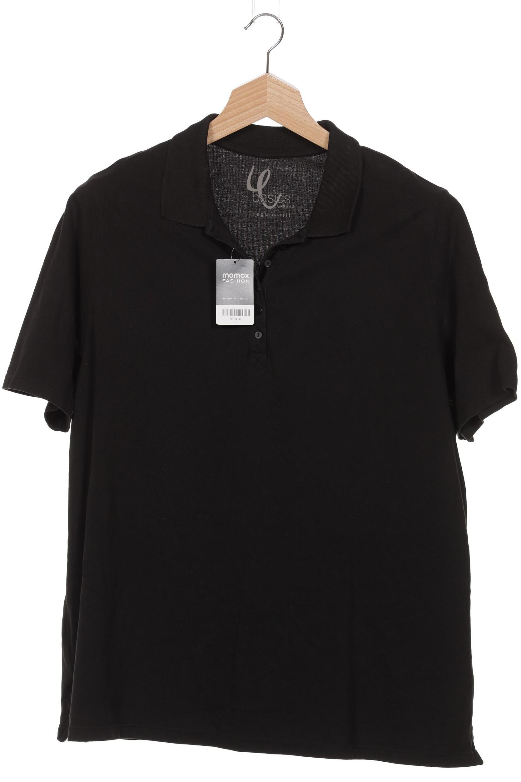 

Ulla Popken Damen Poloshirt, schwarz, Gr. 50