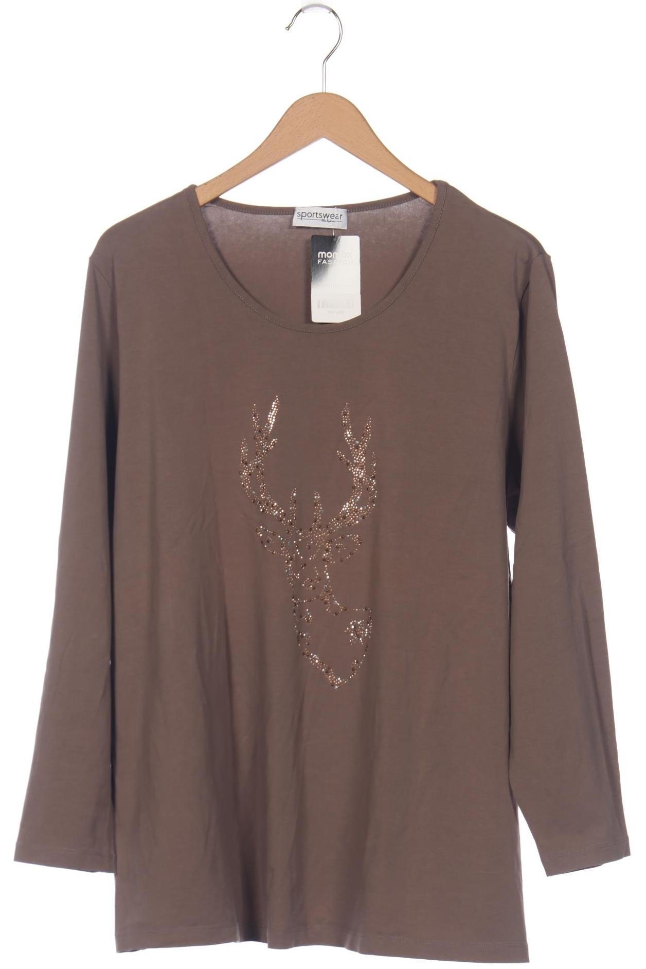 

Ulla Popken Damen Langarmshirt, braun, Gr. 50