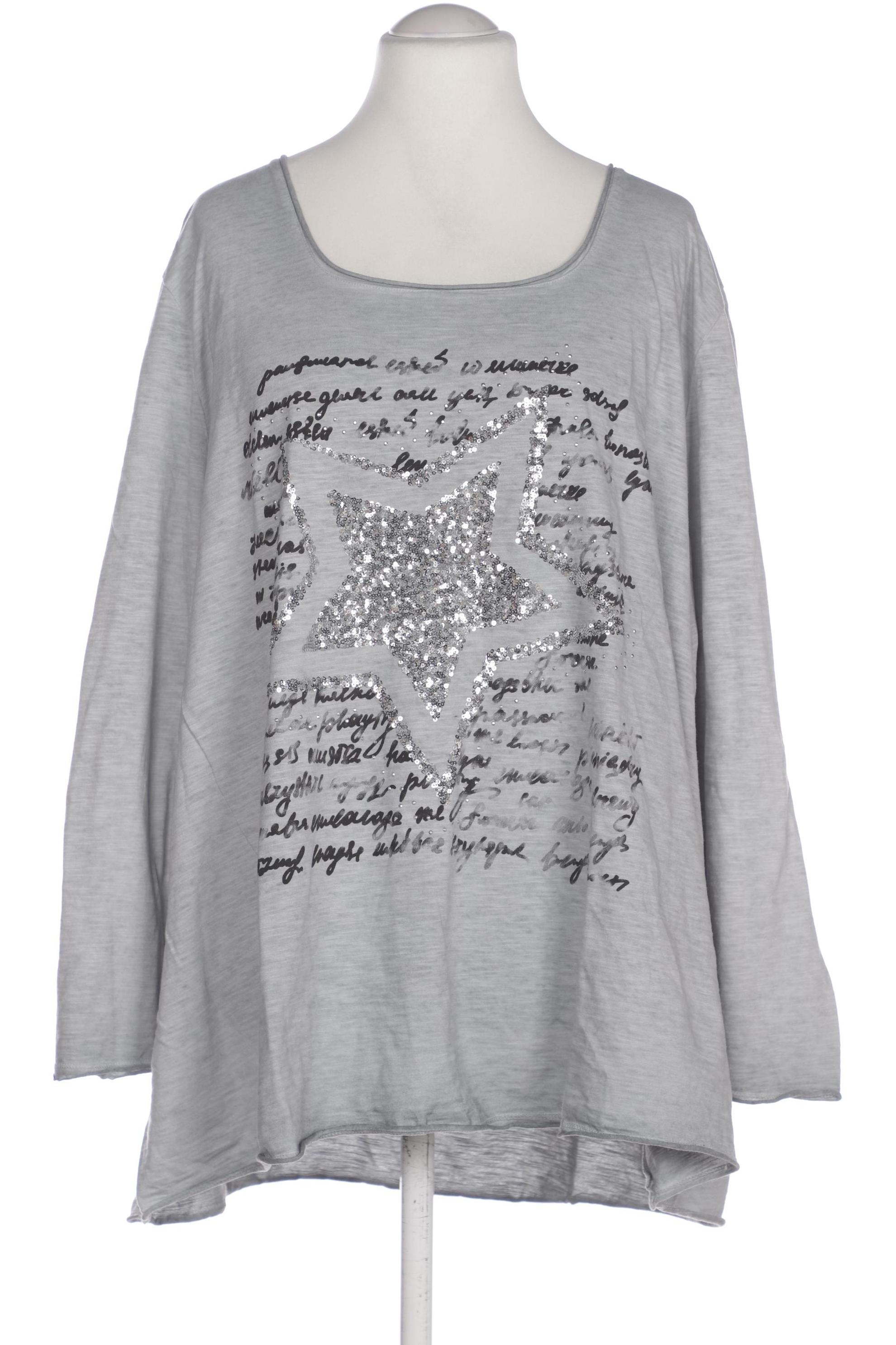 

Ulla Popken Damen Langarmshirt, grau, Gr. 58