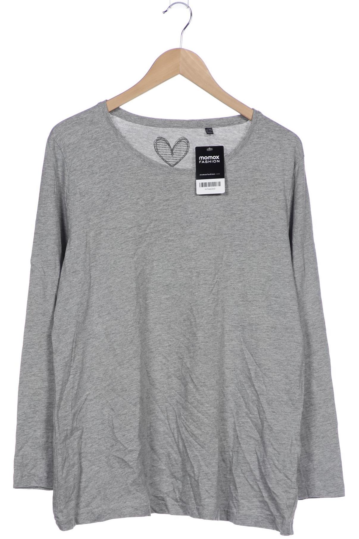 

Ulla Popken Damen Langarmshirt, grau, Gr. 46