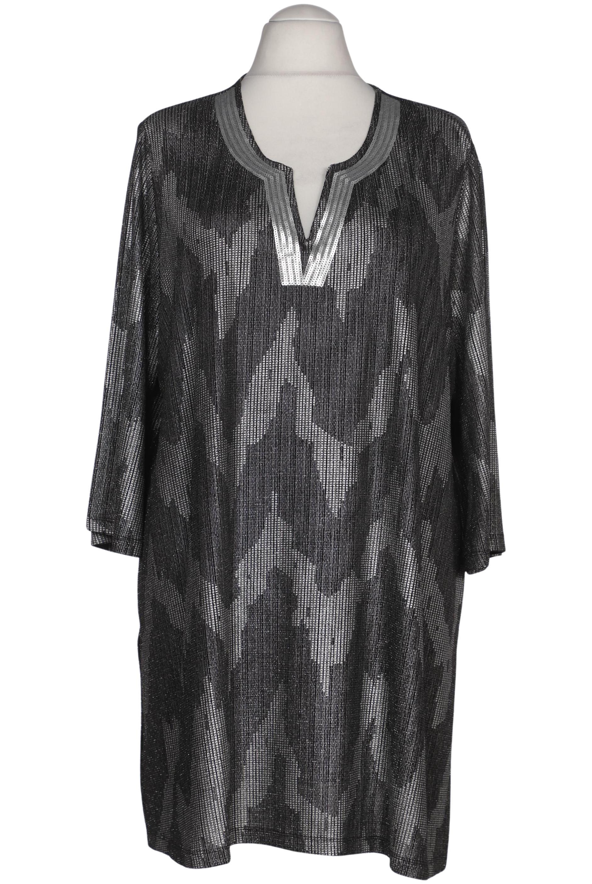 

Ulla Popken Damen Langarmshirt, silber, Gr. 54