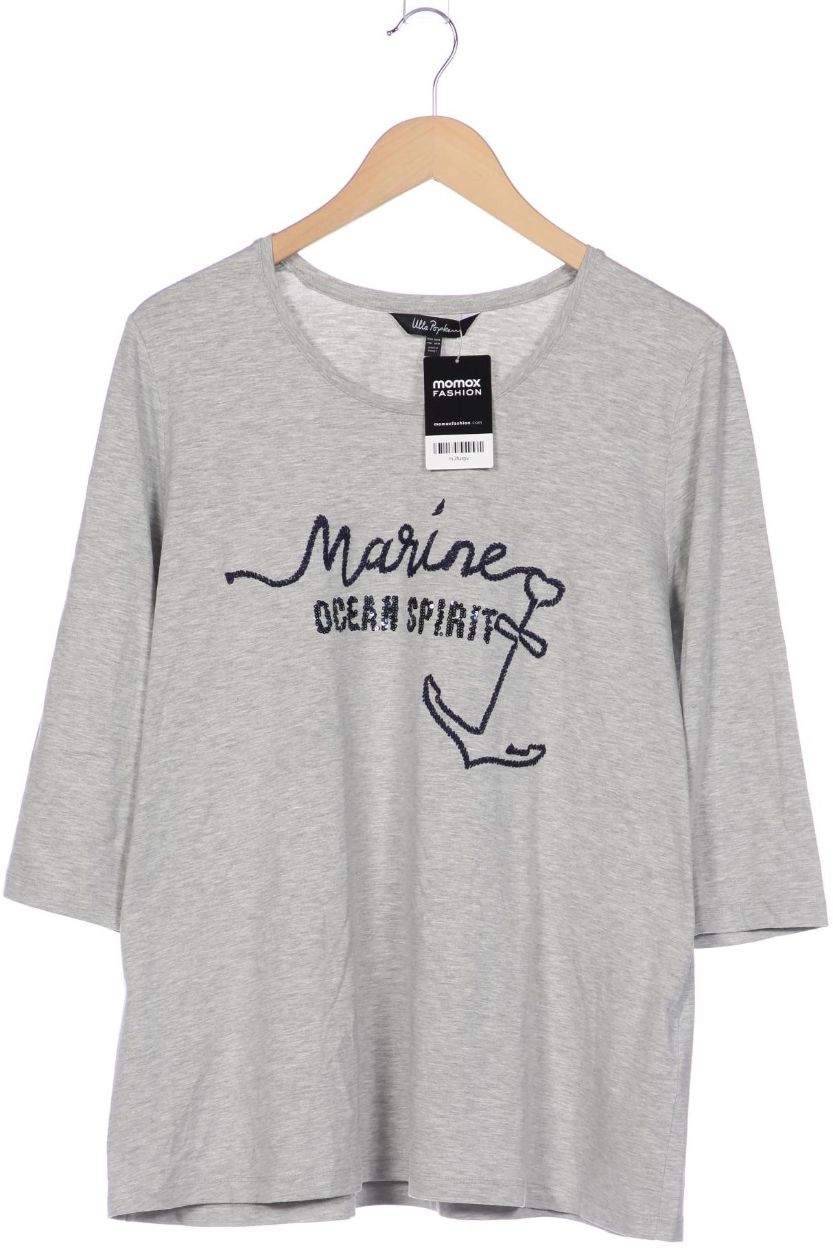 

Ulla Popken Damen Langarmshirt, grau, Gr. 46