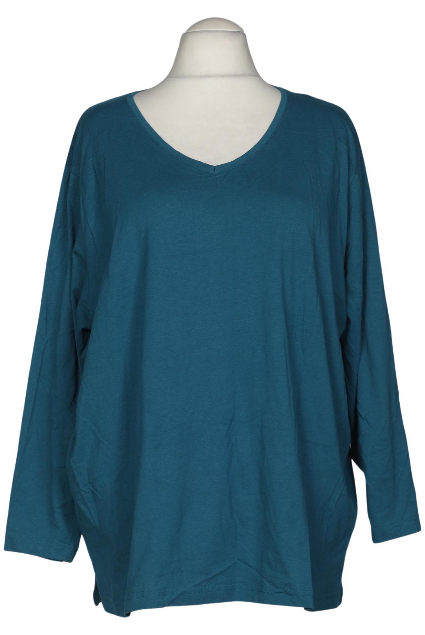 

Ulla Popken Damen Langarmshirt, türkis, Gr. 54