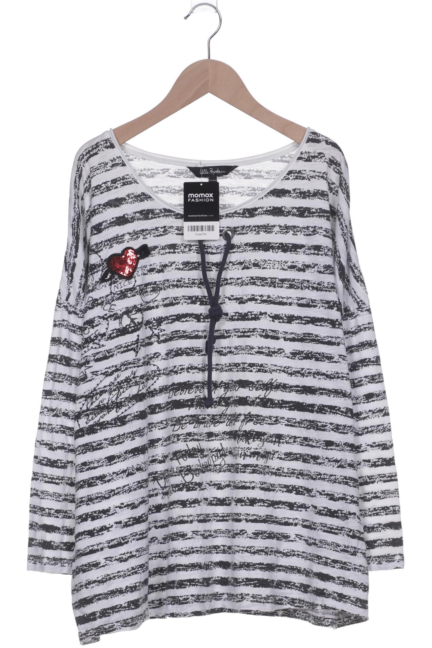 

Ulla Popken Damen Langarmshirt, weiß, Gr. 46