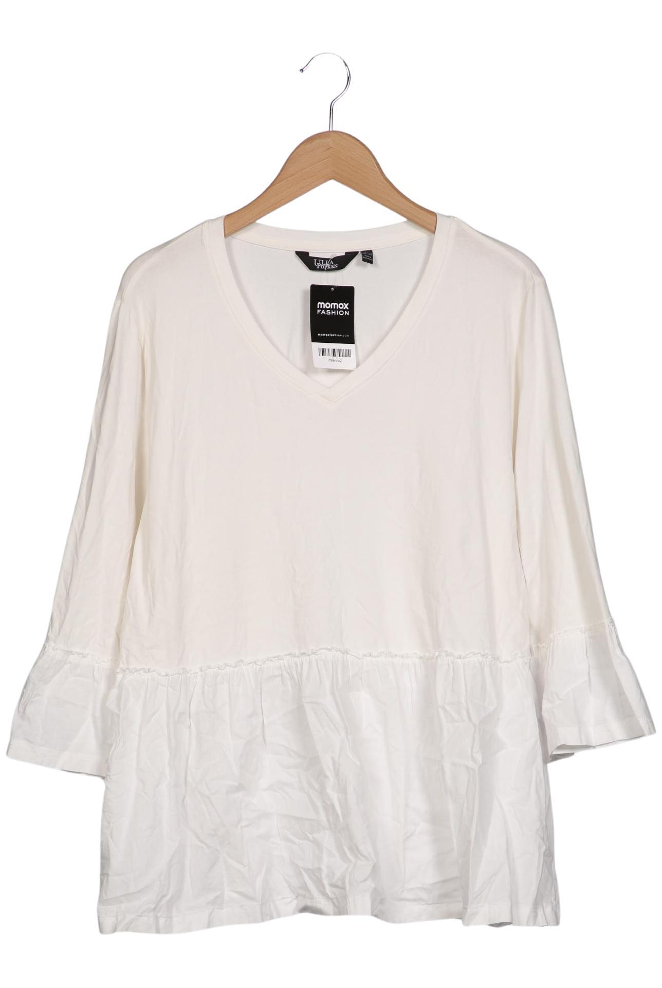 

Ulla Popken Damen Langarmshirt, weiß, Gr. 46