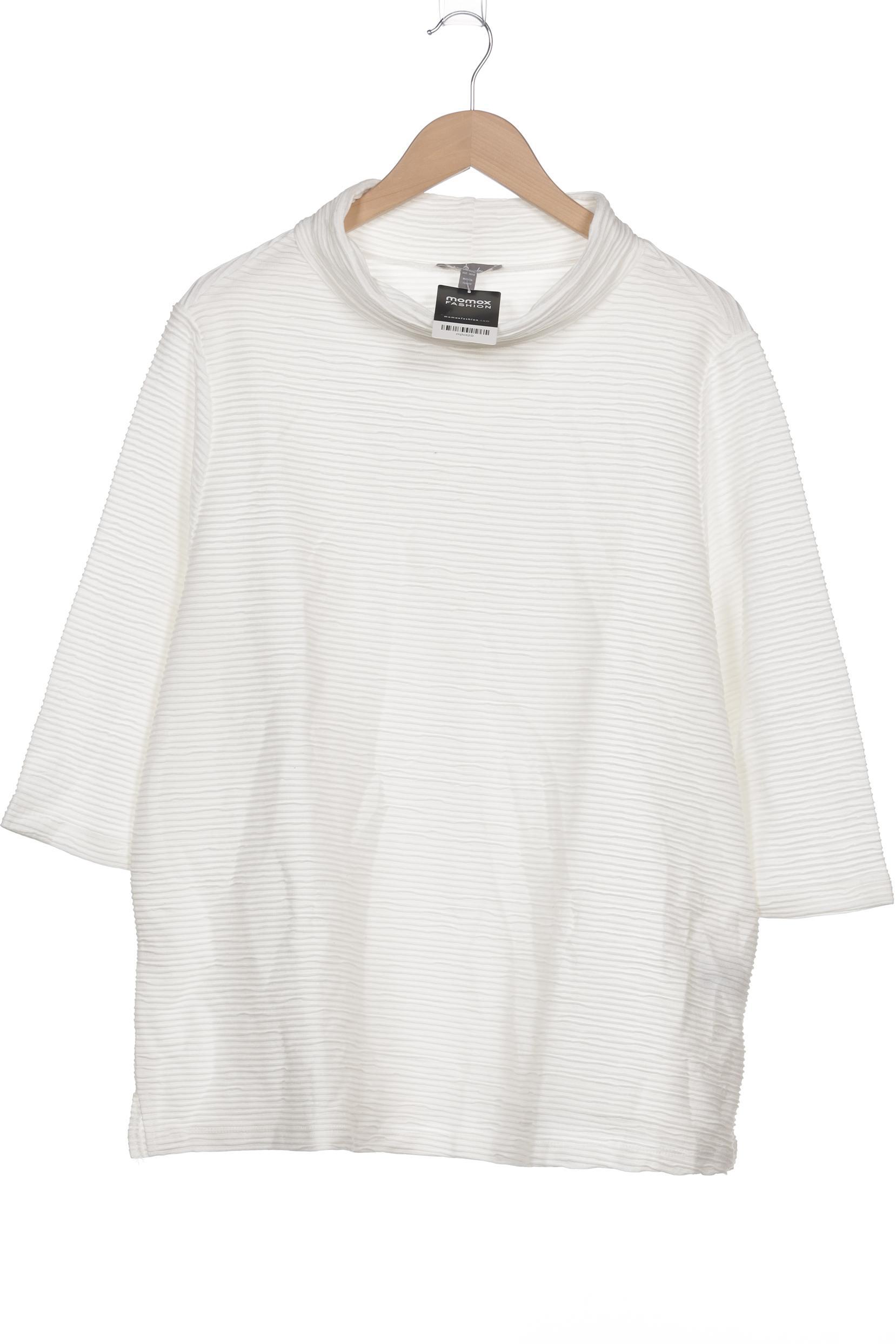 

Ulla Popken Damen Langarmshirt, weiß, Gr. 46