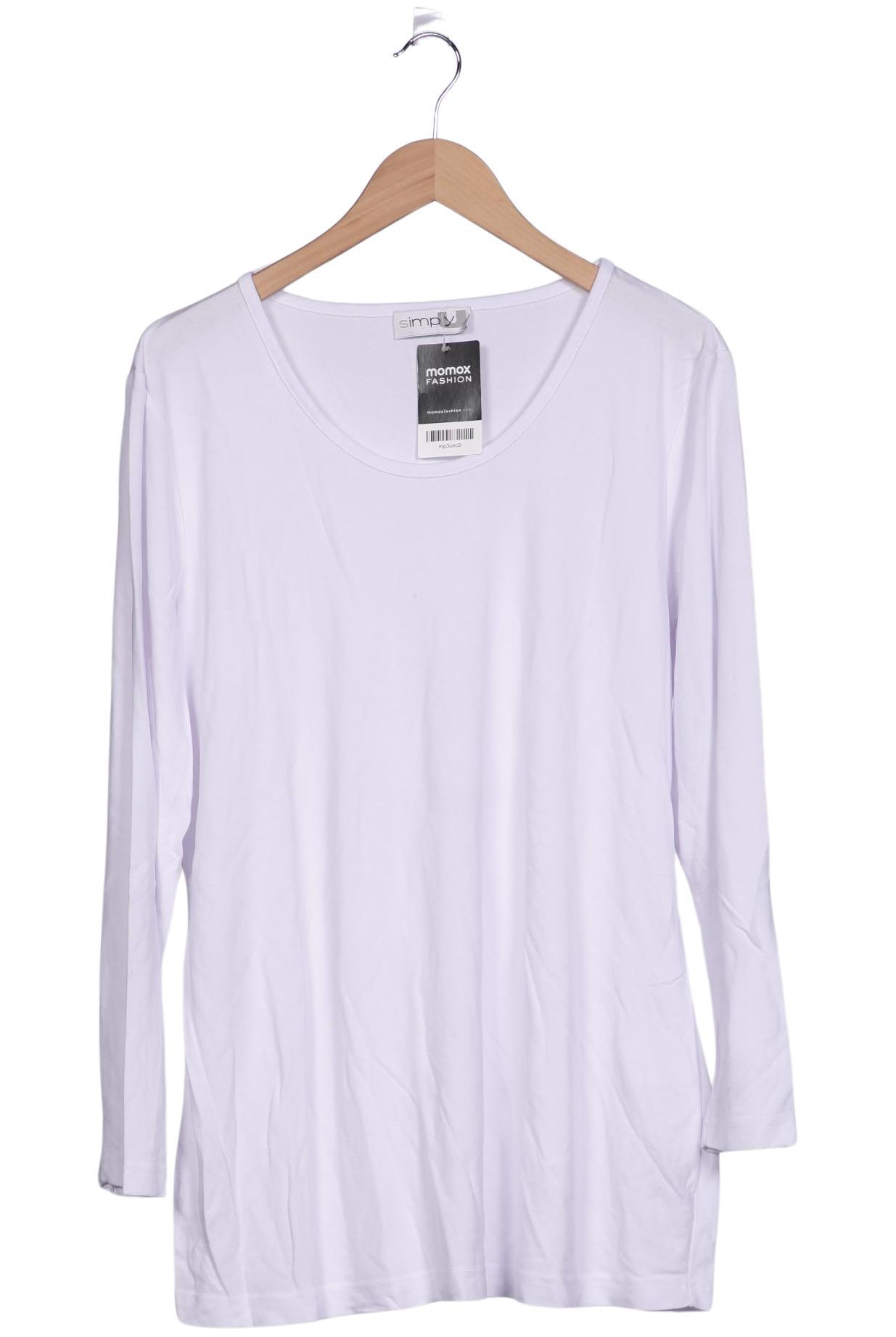 

Ulla Popken Damen Langarmshirt, weiß, Gr. 46