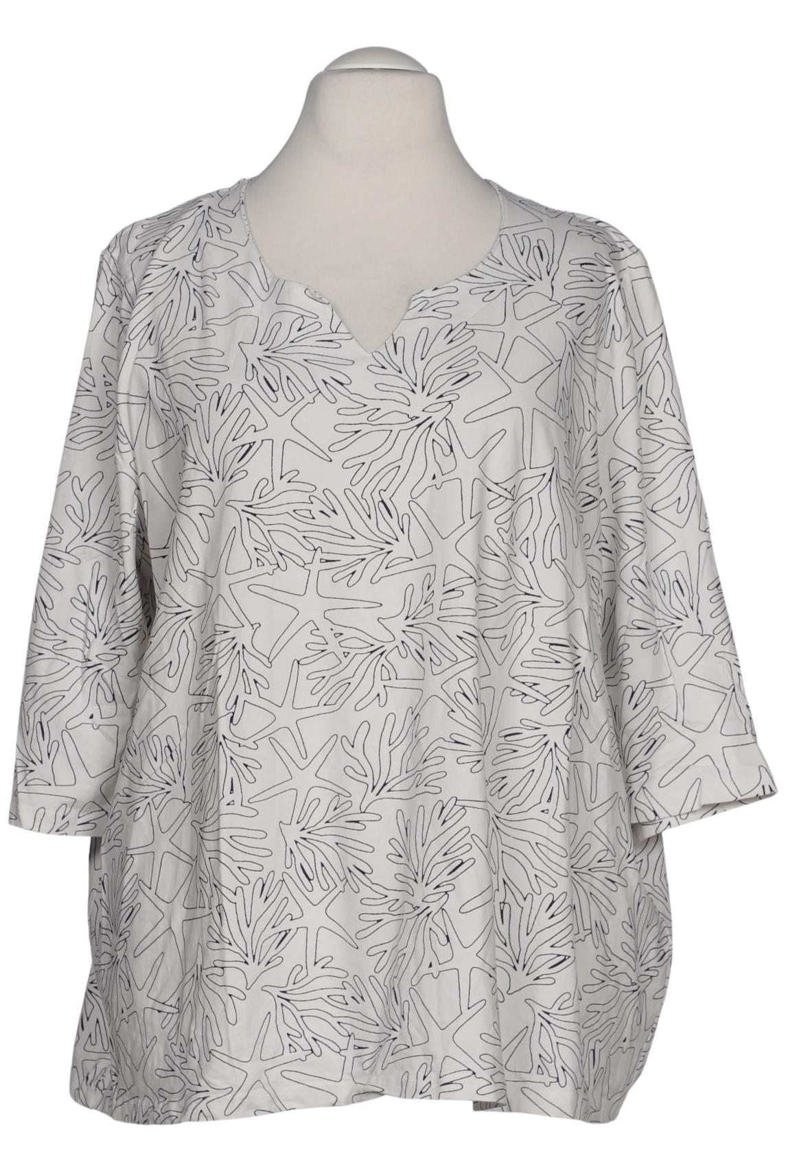 

Ulla Popken Damen Langarmshirt, weiß, Gr. 54