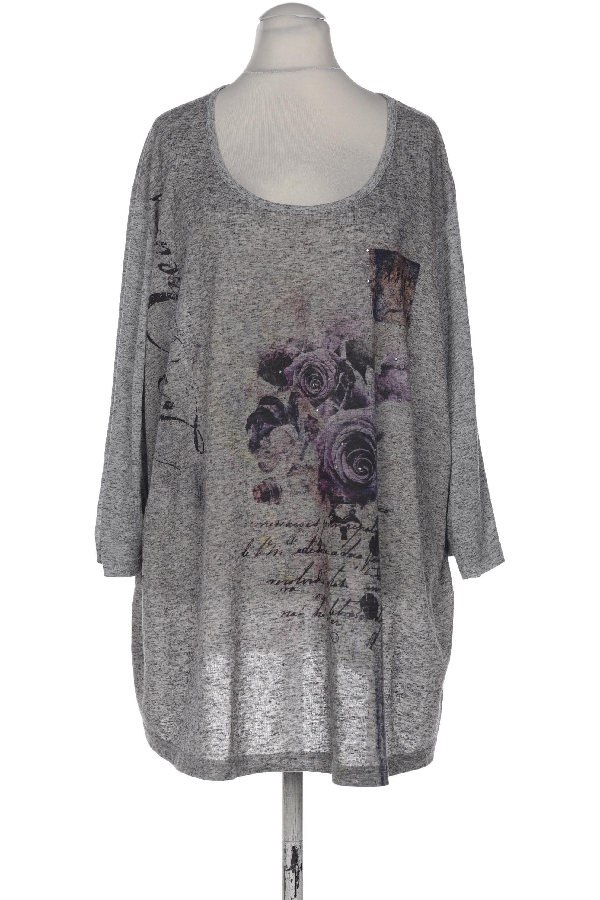 

Ulla Popken Damen Langarmshirt, grau, Gr. 54