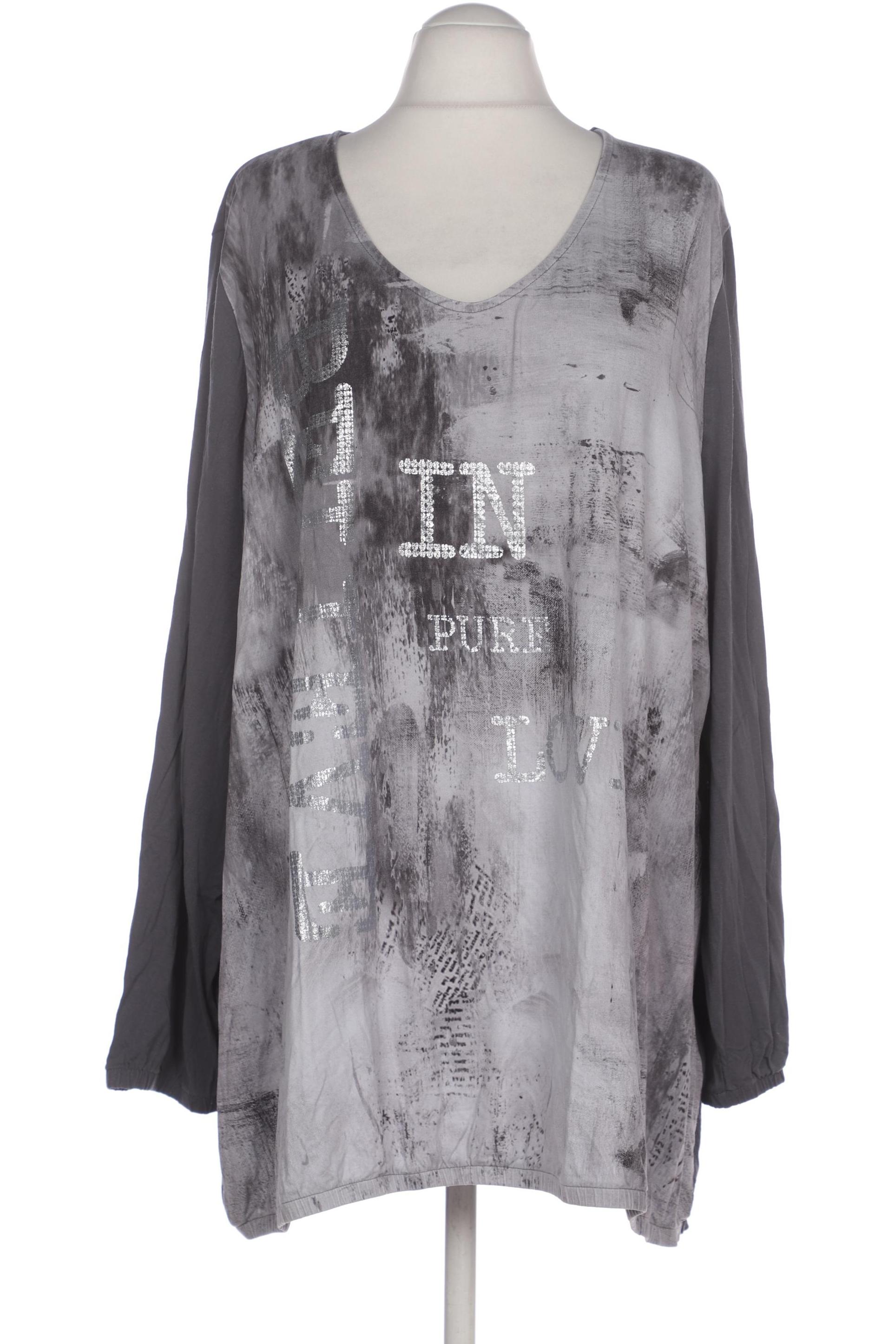 

Ulla Popken Damen Langarmshirt, grau, Gr. 58
