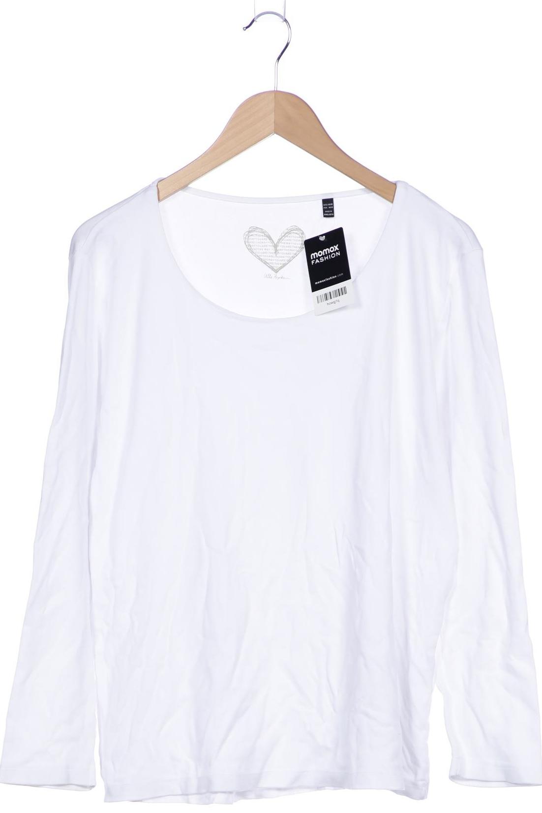 

Ulla Popken Damen Langarmshirt, weiß, Gr. 46