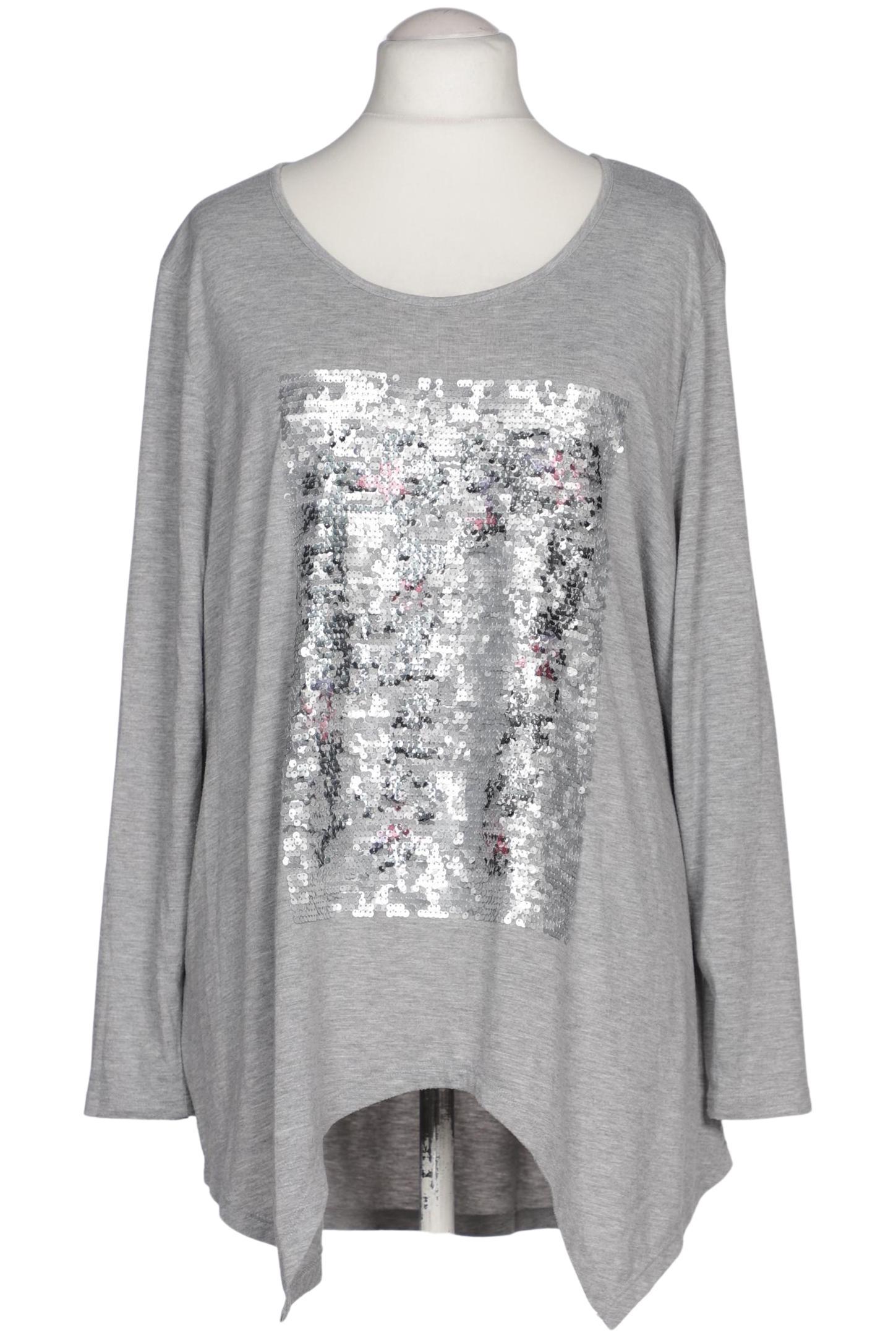 

Ulla Popken Damen Langarmshirt, grau, Gr. 54