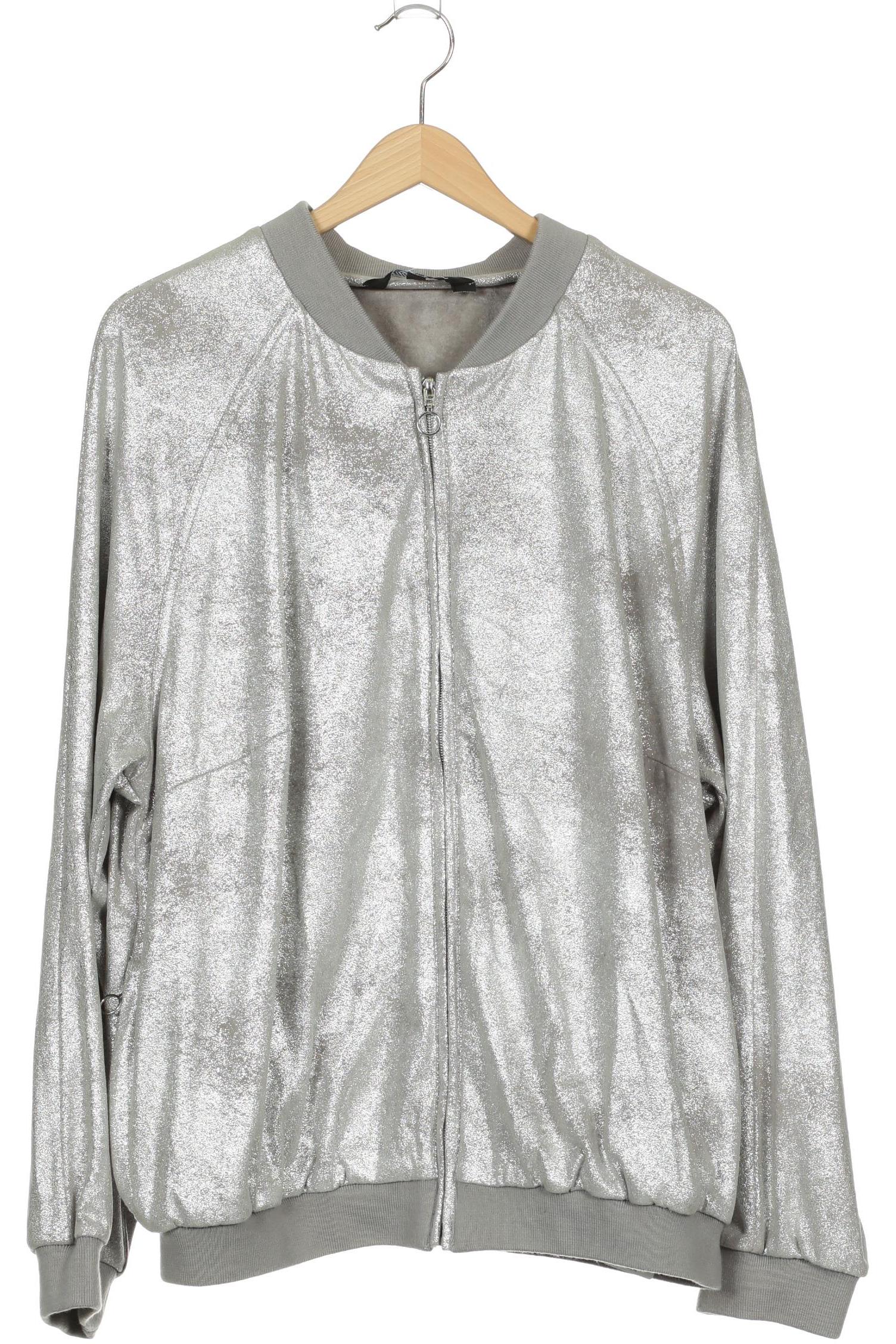 

Ulla Popken Damen Jacke, silber, Gr. 48