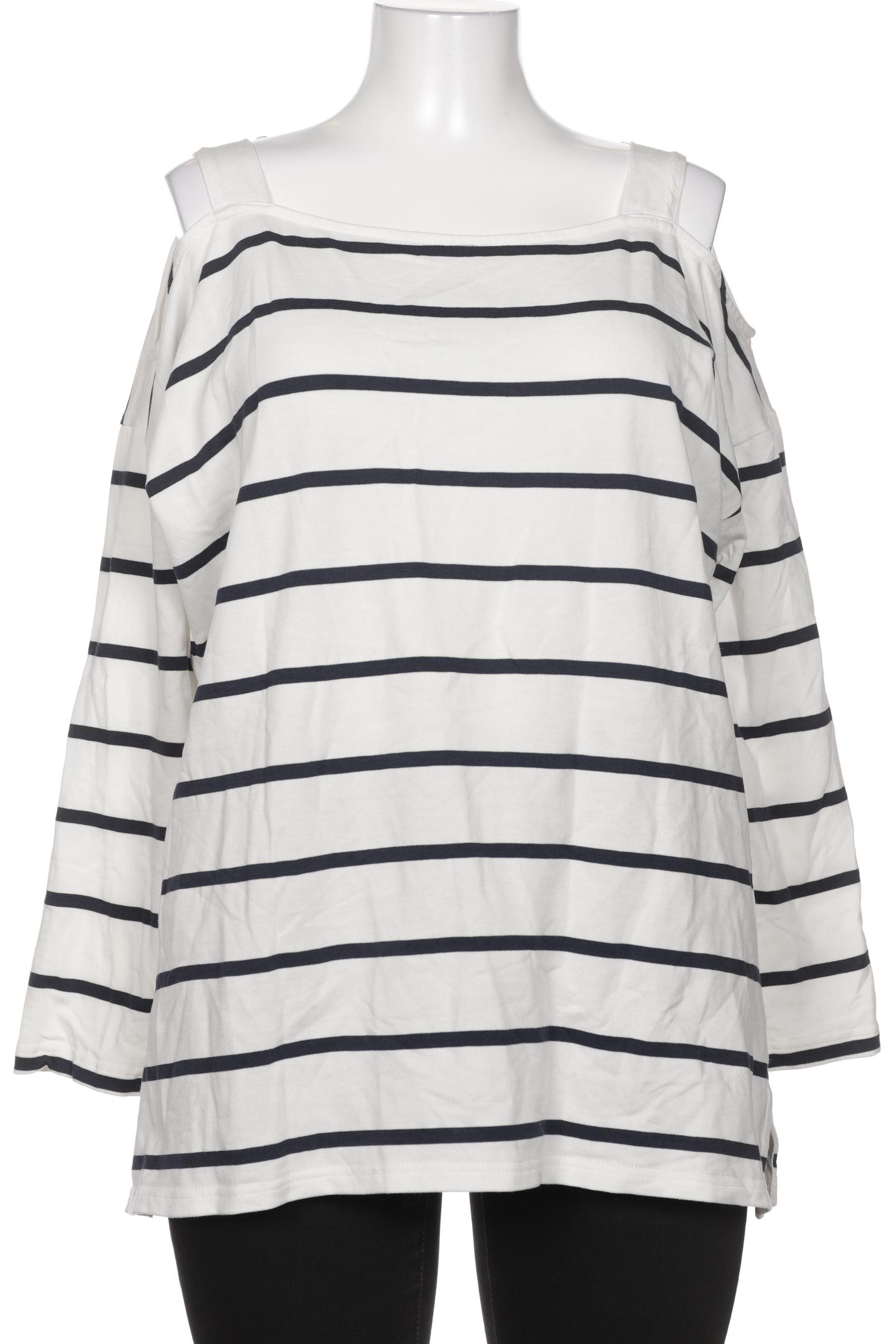 

Ulla Popken Damen Langarmshirt, weiß, Gr. 46