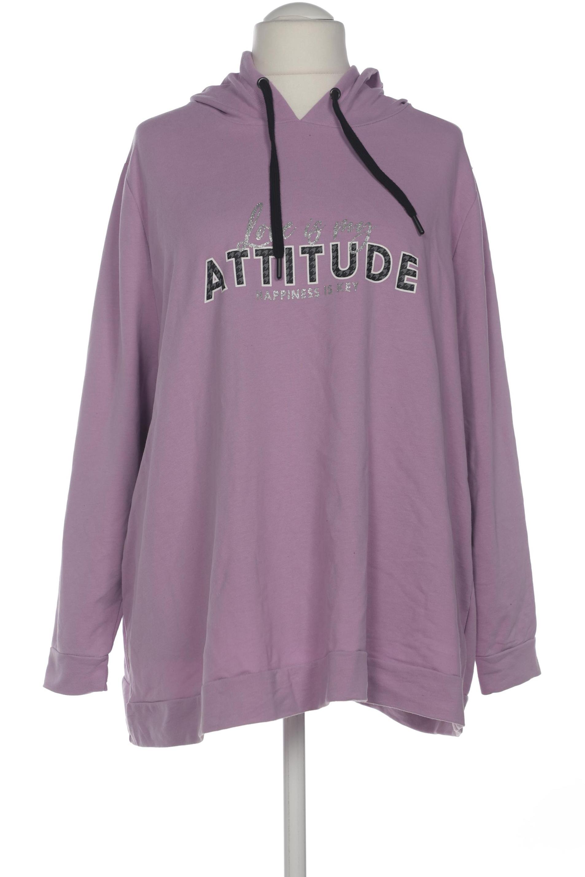 

Ulla Popken Damen Kapuzenpullover, flieder, Gr. 54