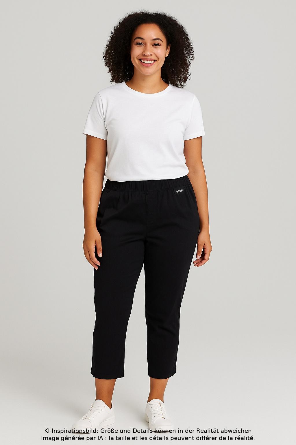 

Ulla Popken Damen Jeans, schwarz, Gr. 27