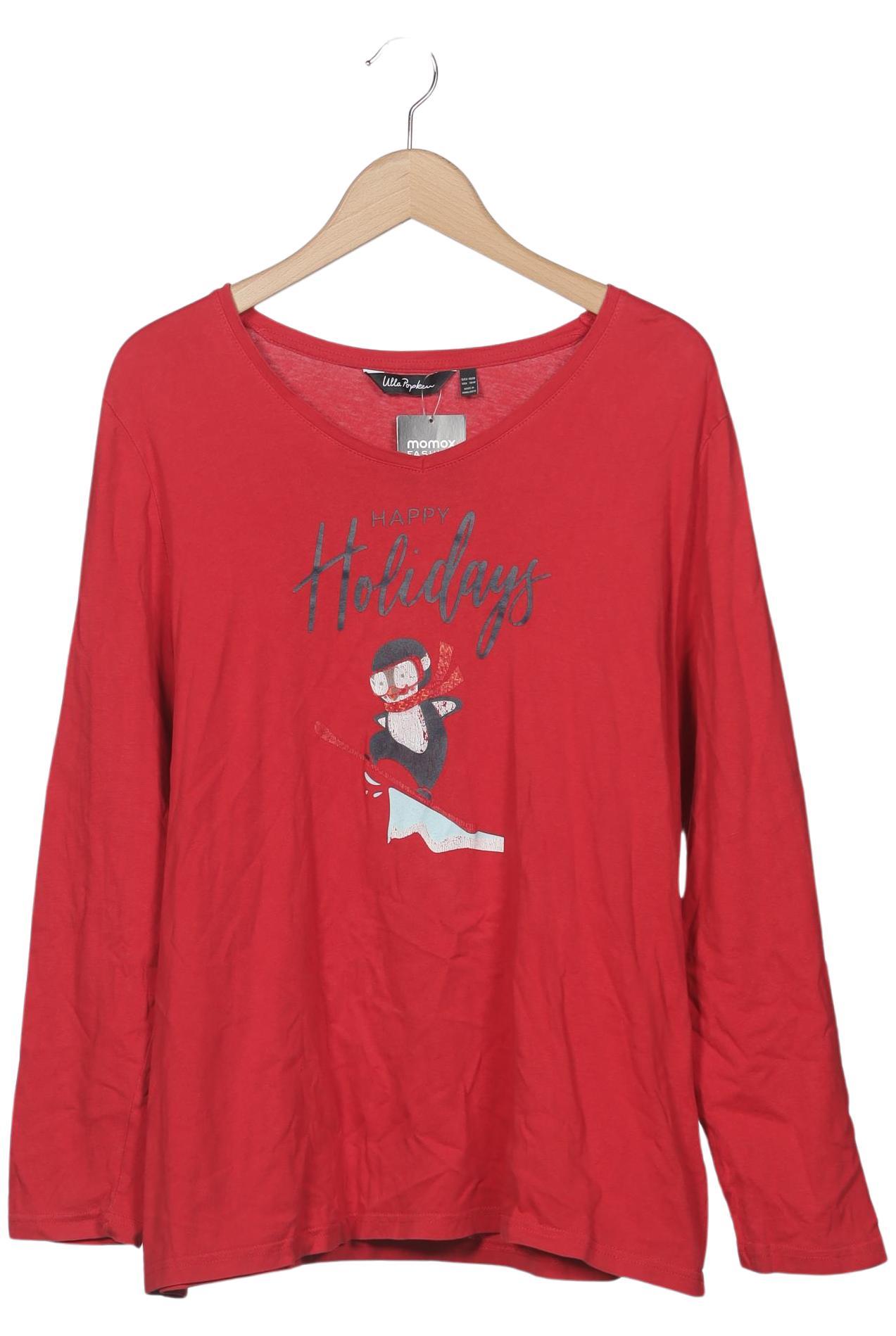 

Ulla Popken Damen Langarmshirt, rot, Gr. 46