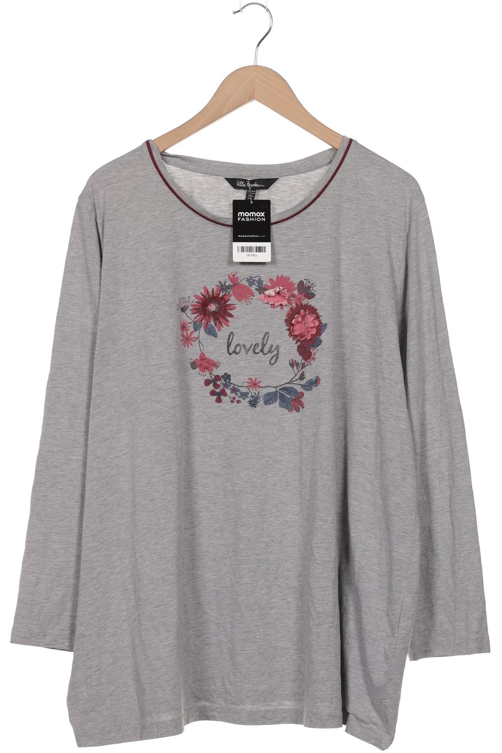 

Ulla Popken Damen Langarmshirt, grau, Gr. 50