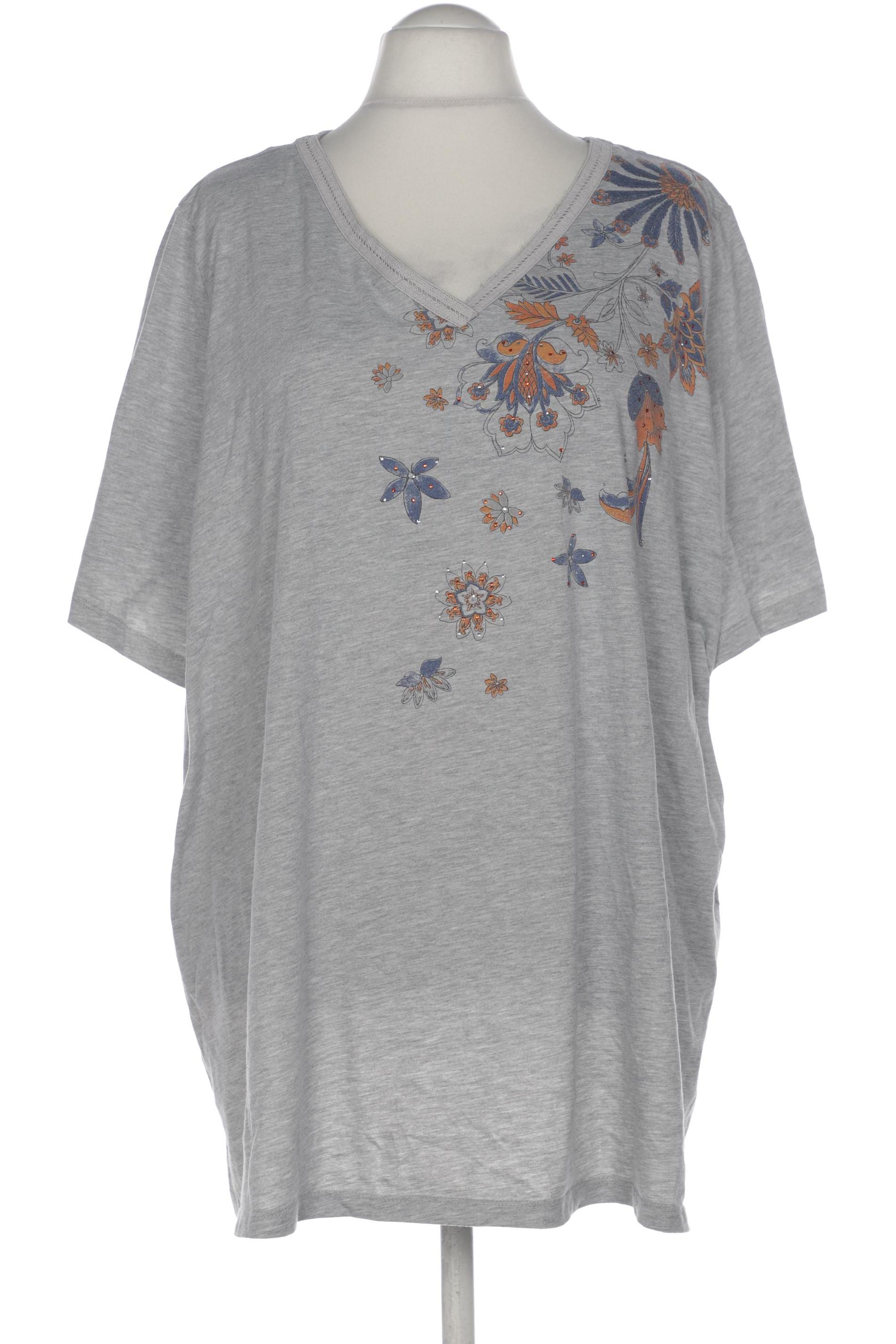 

Ulla Popken Damen T-Shirt, grau, Gr. 58