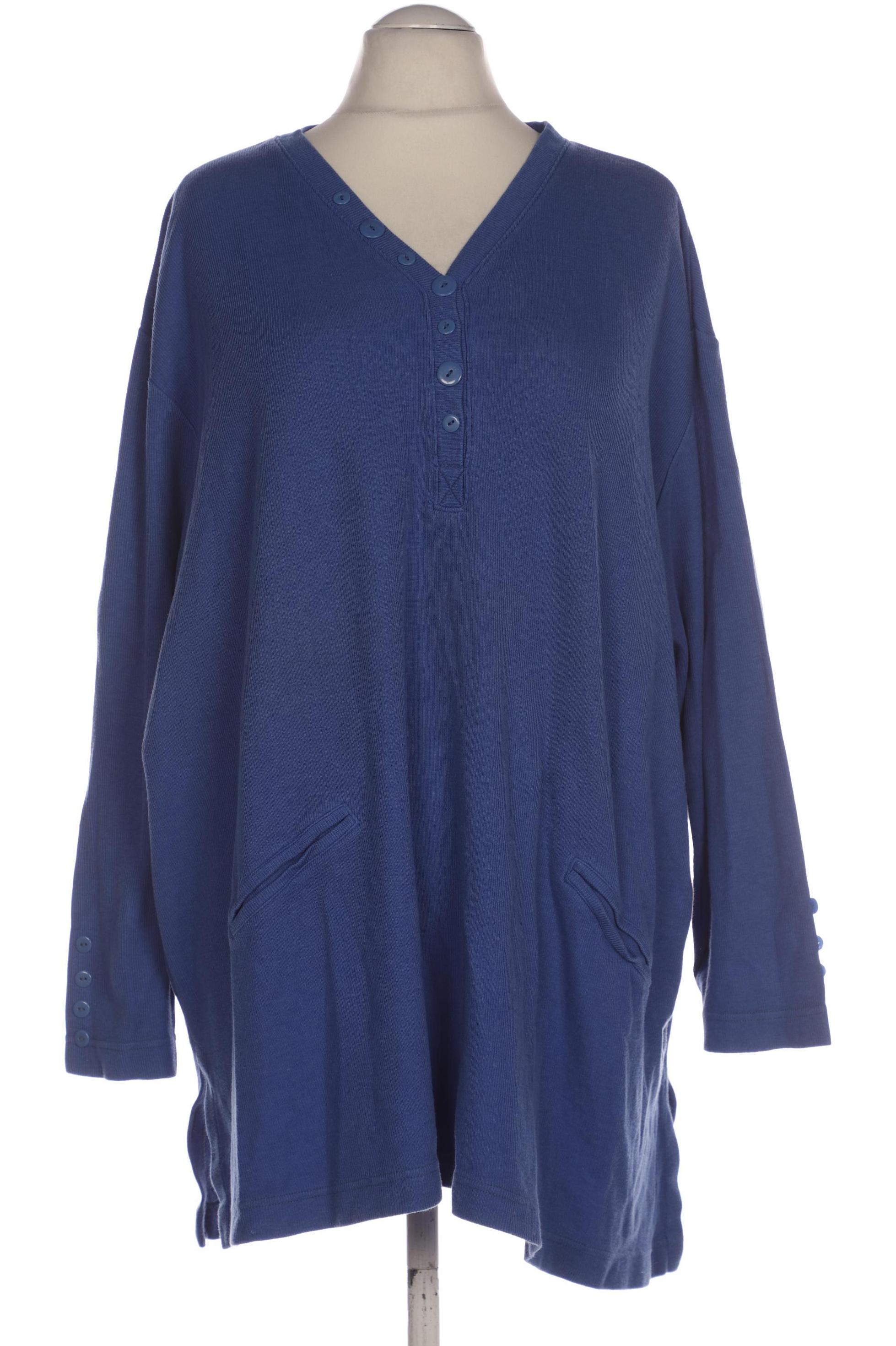 

Ulla Popken Damen Langarmshirt, blau