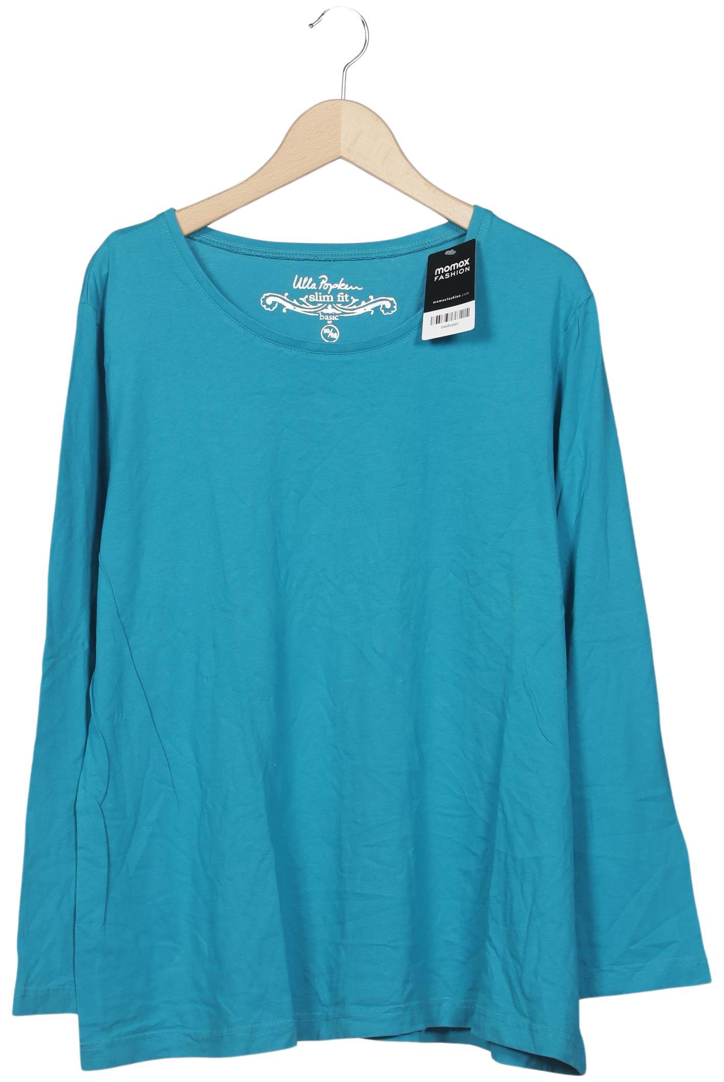 

Ulla Popken Damen Langarmshirt, türkis, Gr. 50