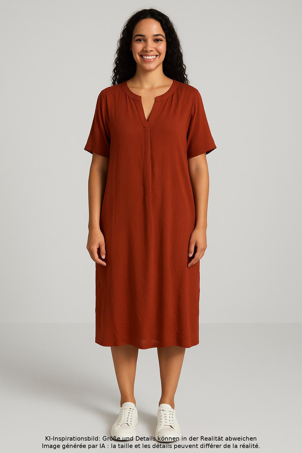 

Ulla Popken Damen Kleid, braun, Gr. 42