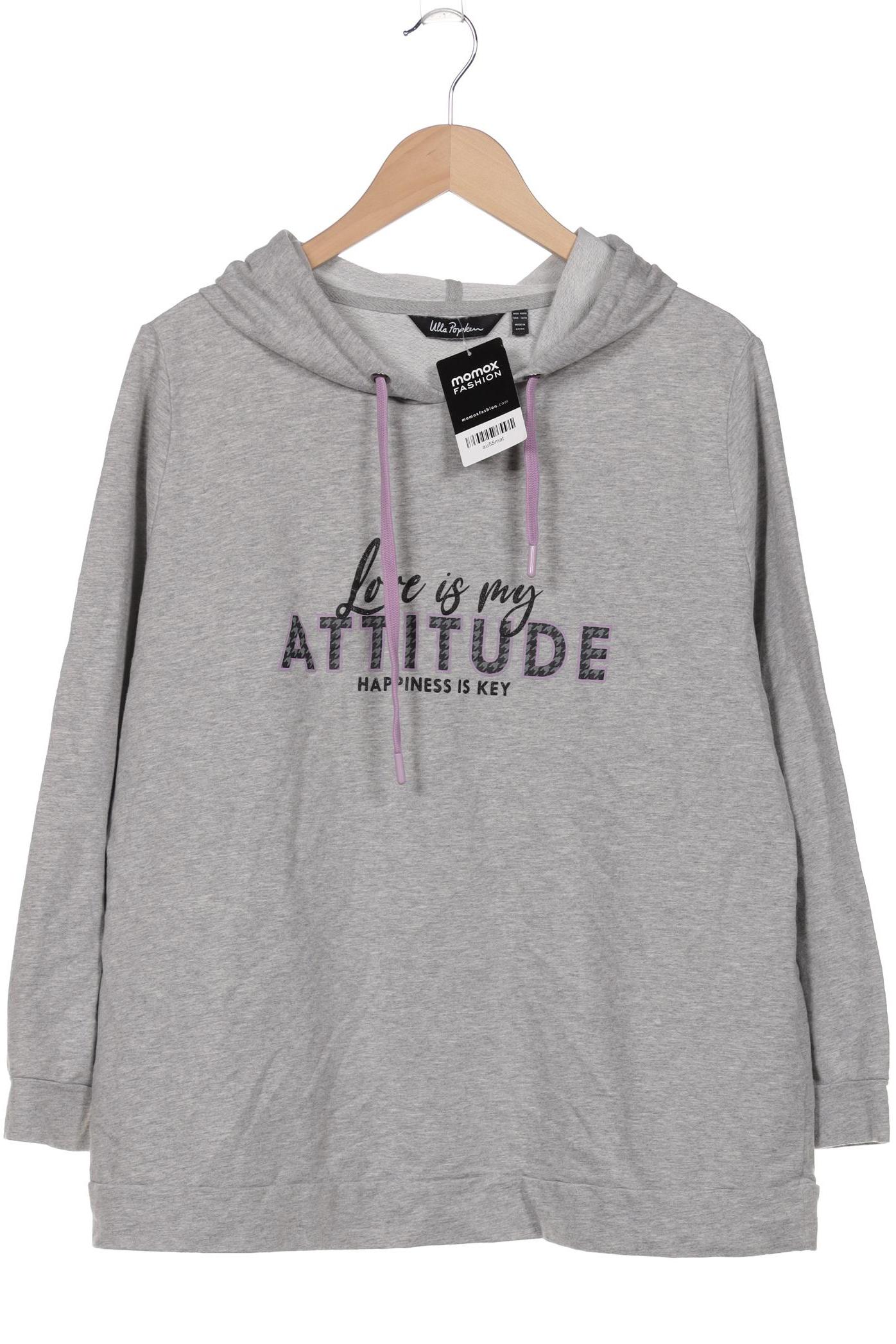 

Ulla Popken Damen Kapuzenpullover, grau, Gr. 46