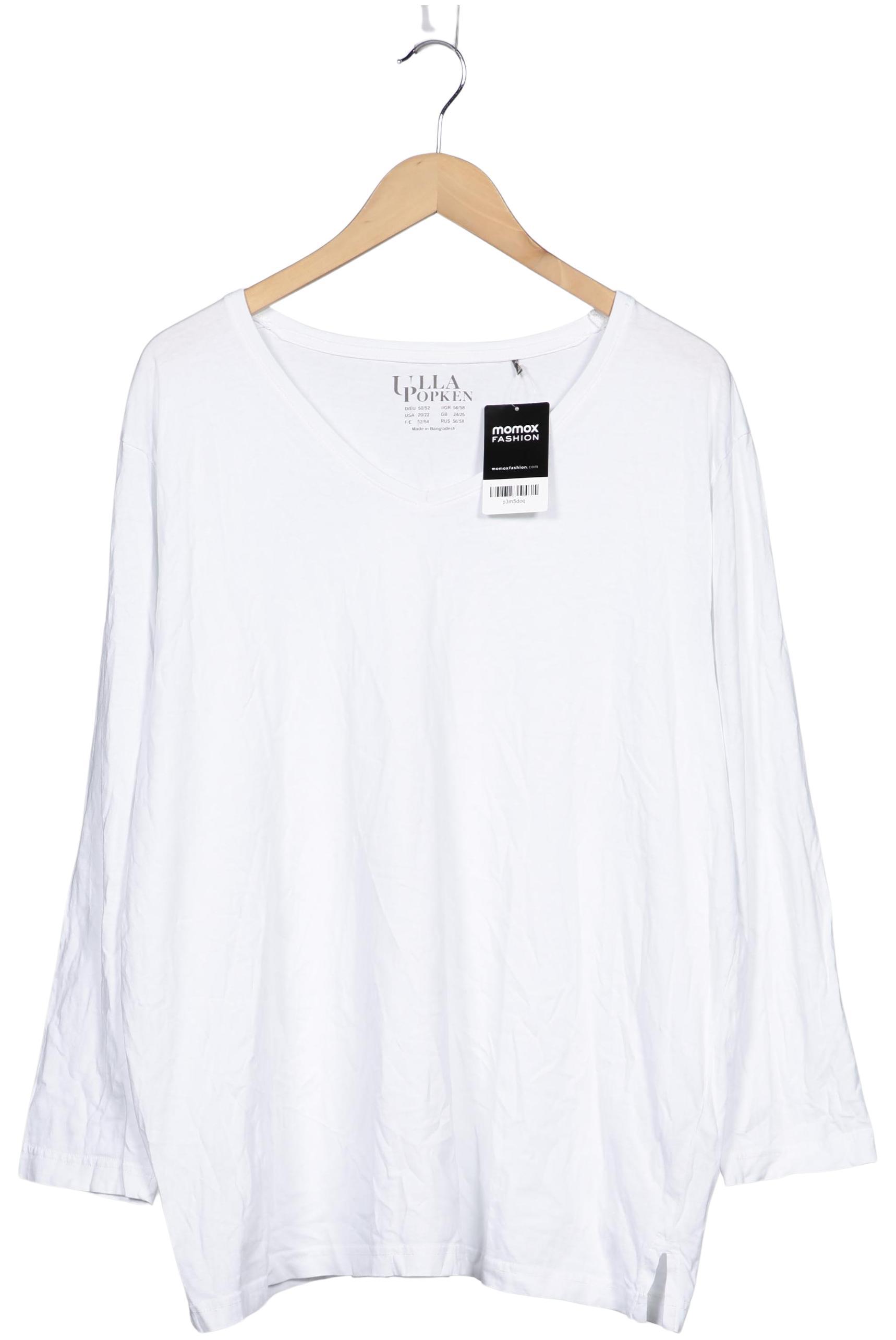 

Ulla Popken Damen Langarmshirt, weiß, Gr. 50