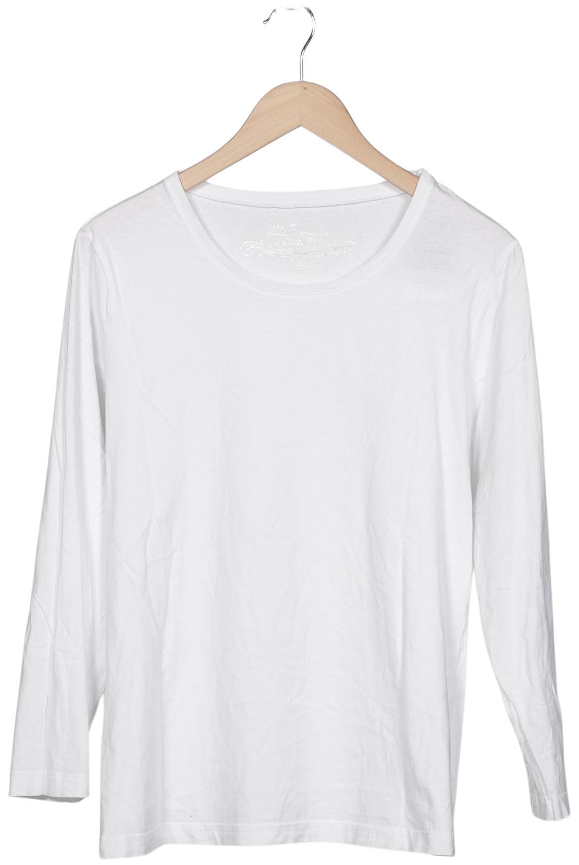 

Ulla Popken Damen Langarmshirt, weiß, Gr. 46