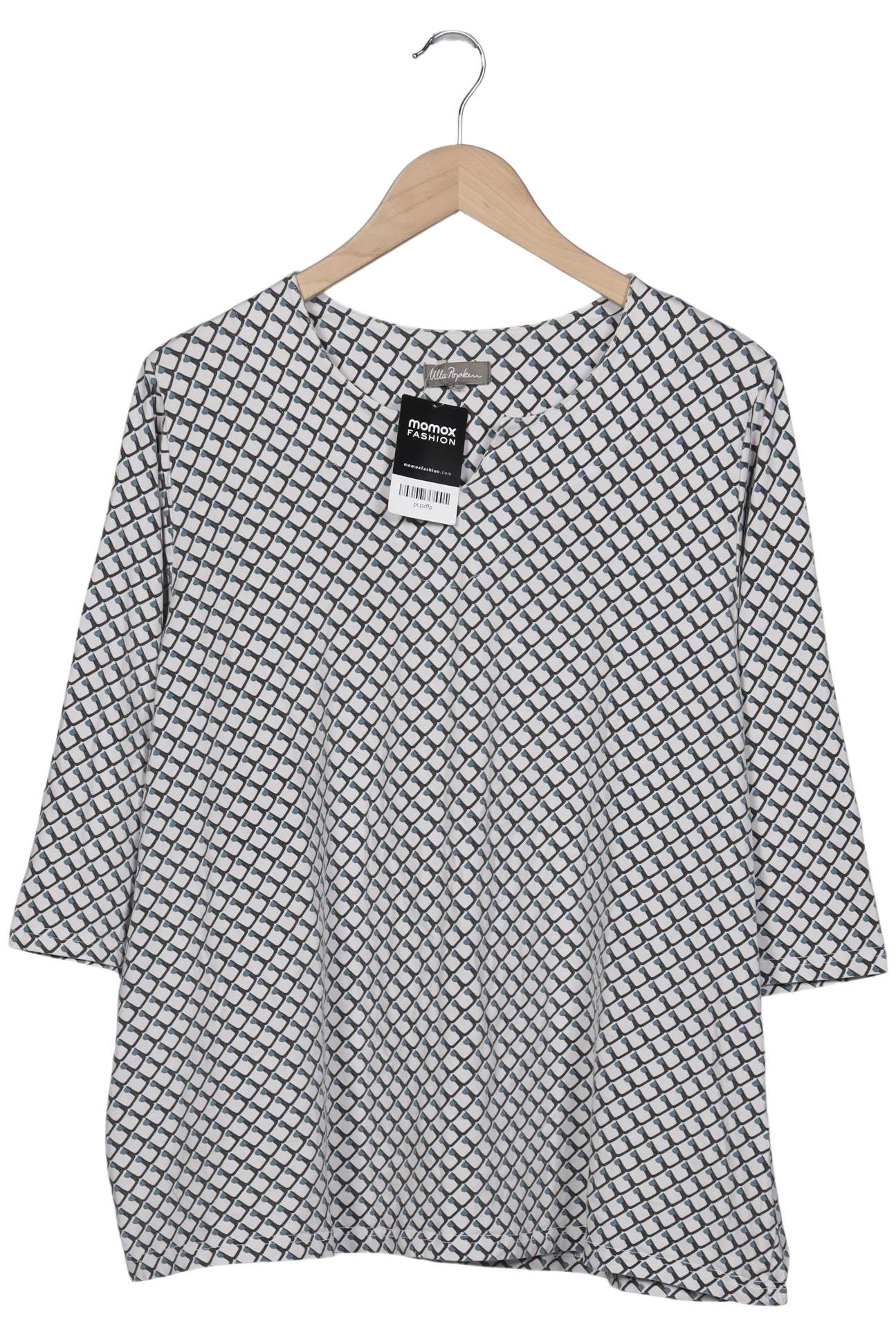 

Ulla Popken Damen Langarmshirt, weiß, Gr. 46