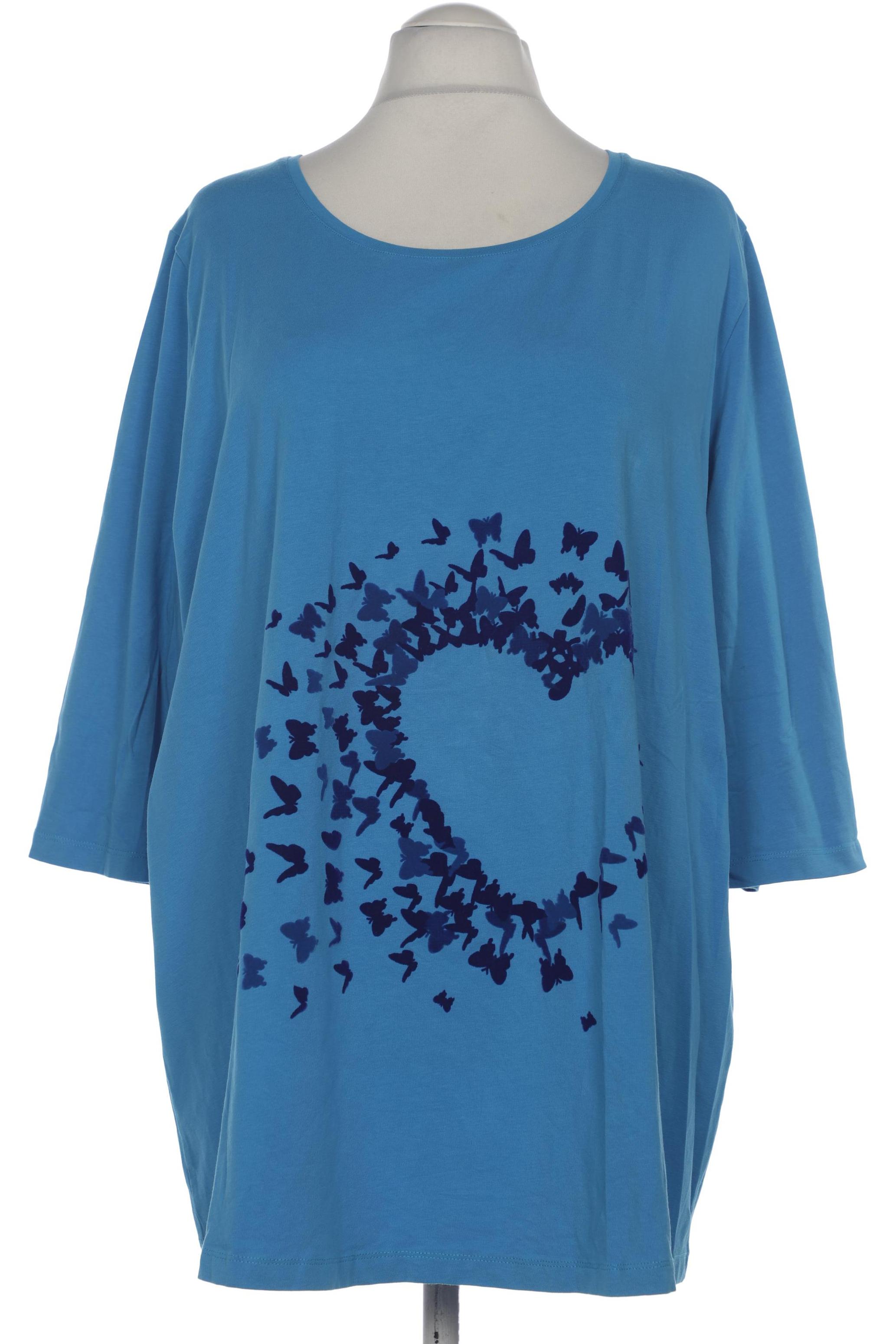 

Ulla Popken Damen Langarmshirt, blau, Gr. 54