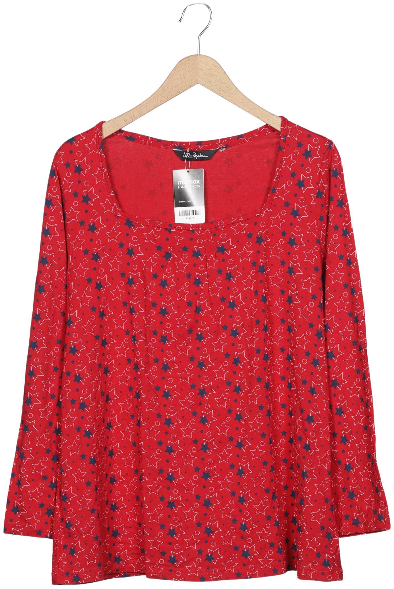 

Ulla Popken Damen Langarmshirt, rot, Gr. 46