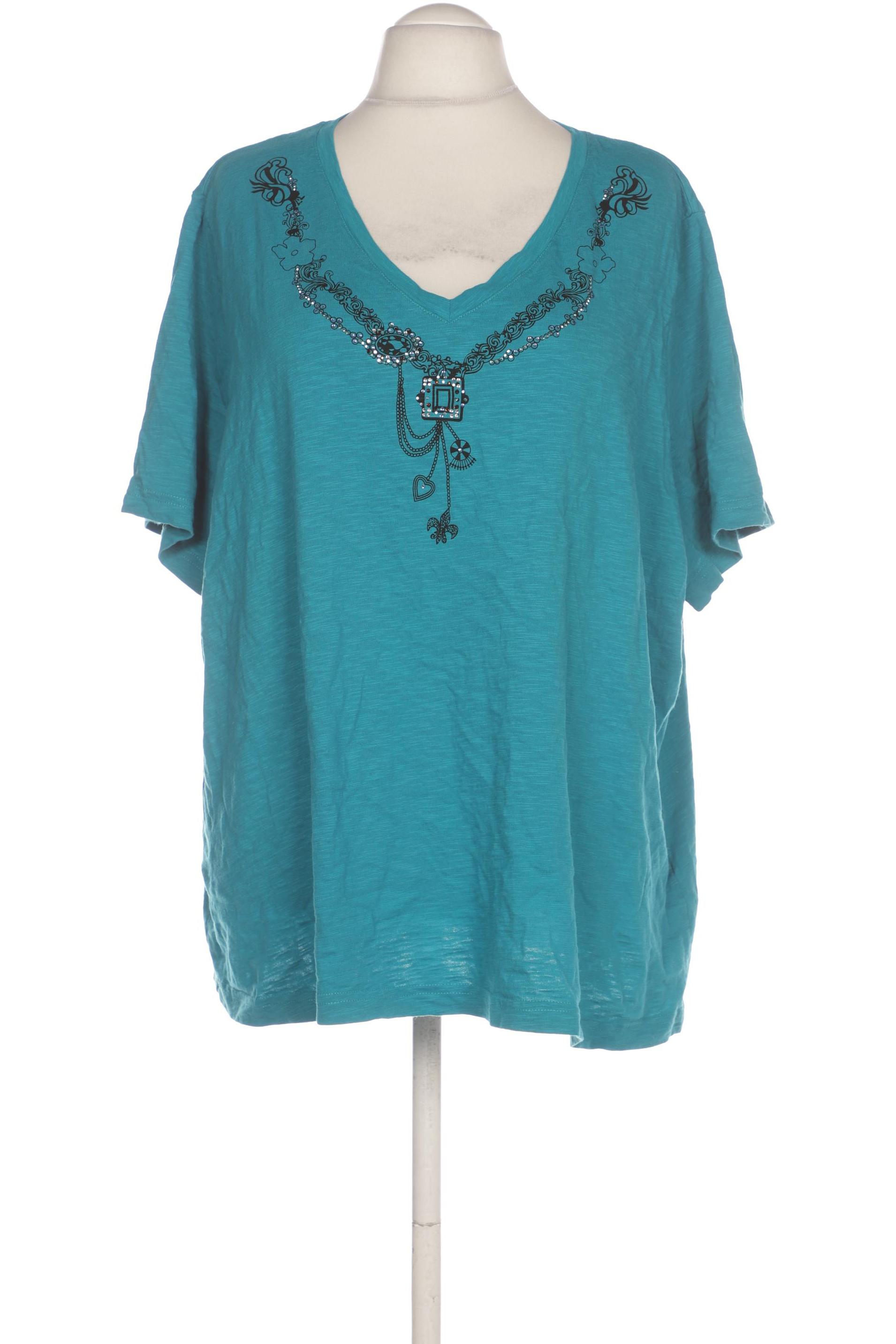 

Ulla Popken Damen T-Shirt, blau, Gr. 58