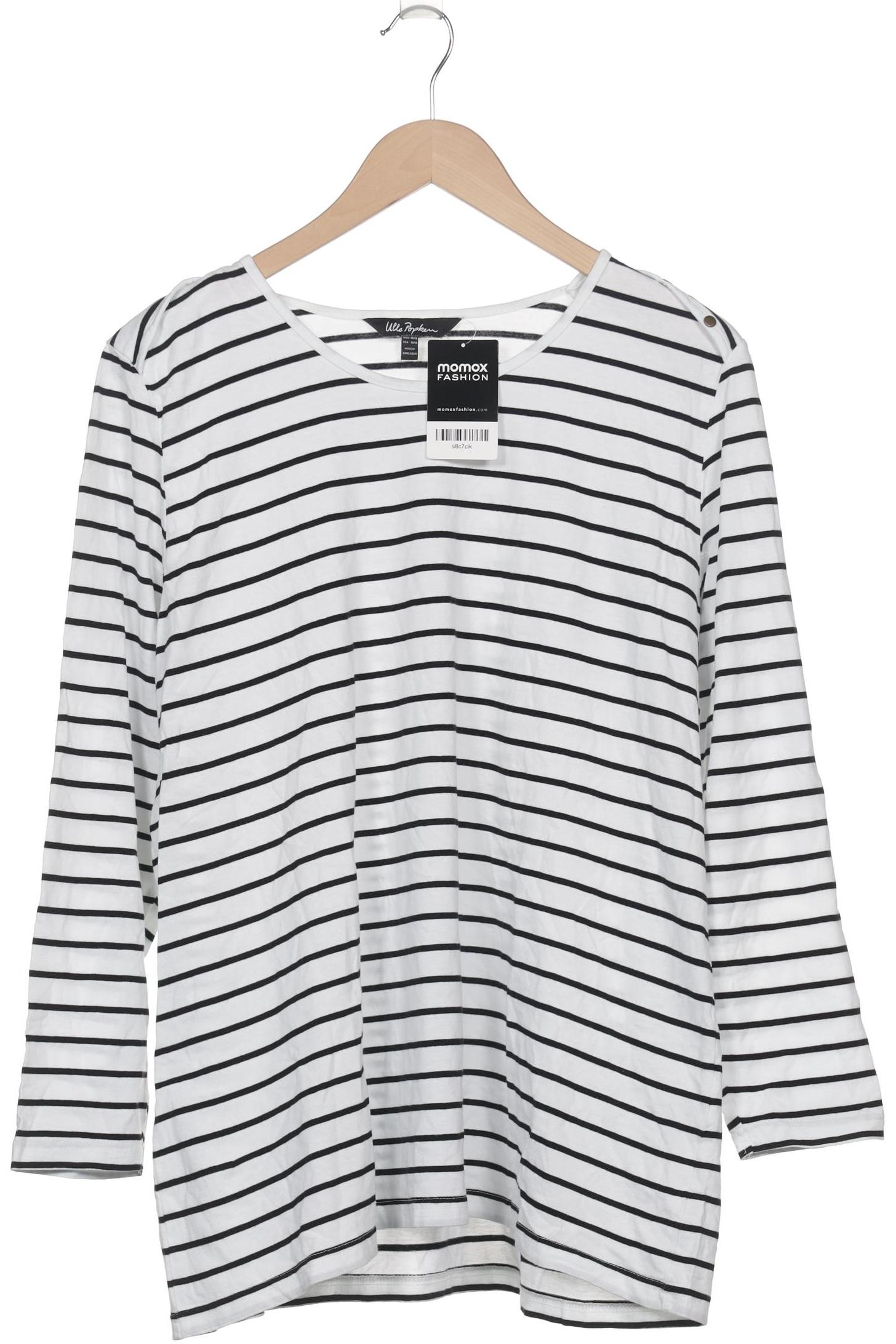 

Ulla Popken Damen Langarmshirt, weiß, Gr. 46